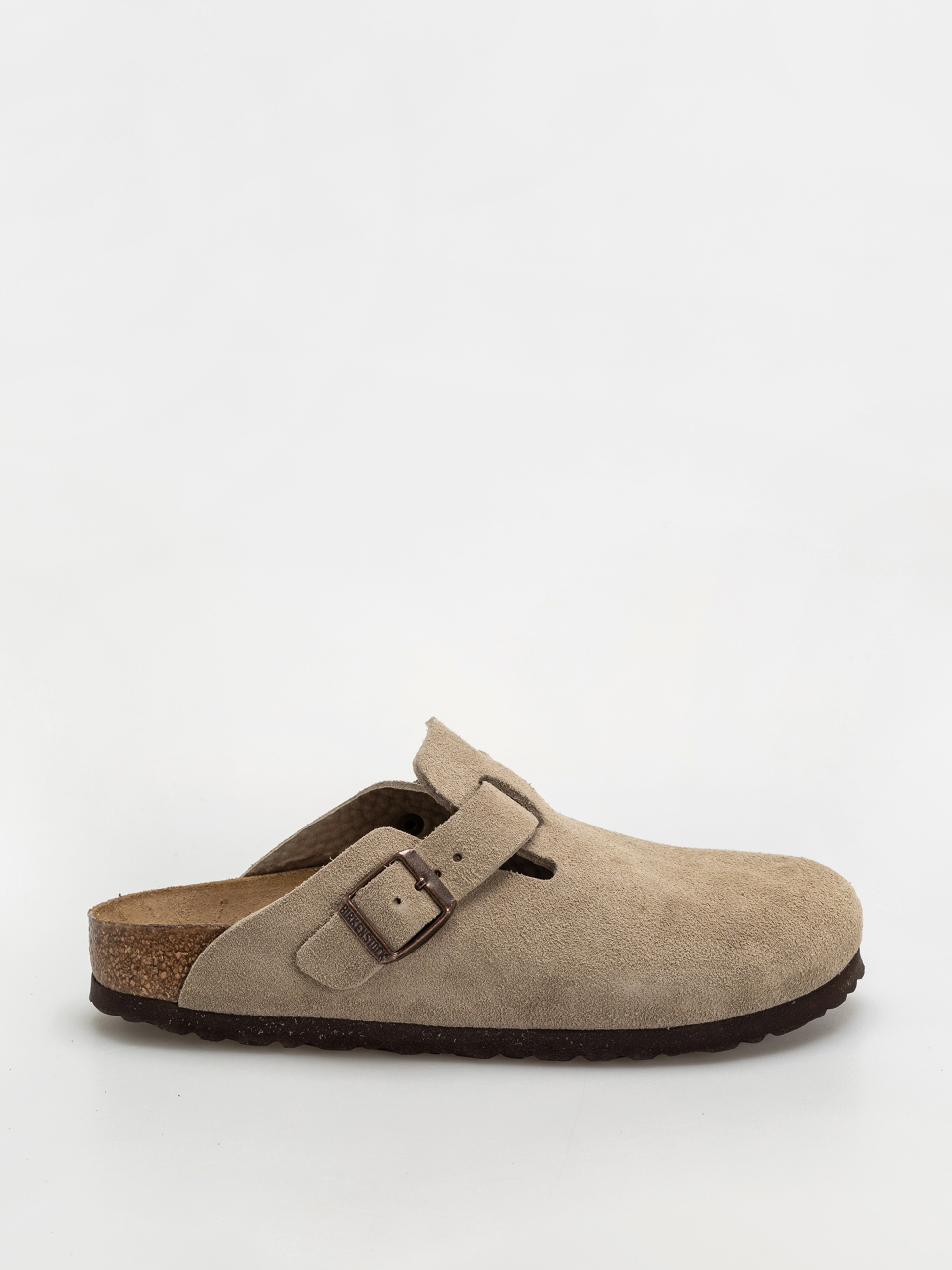Шльопанці Birkenstock Boston Suede Leather Narrow Wmn (taupe)
