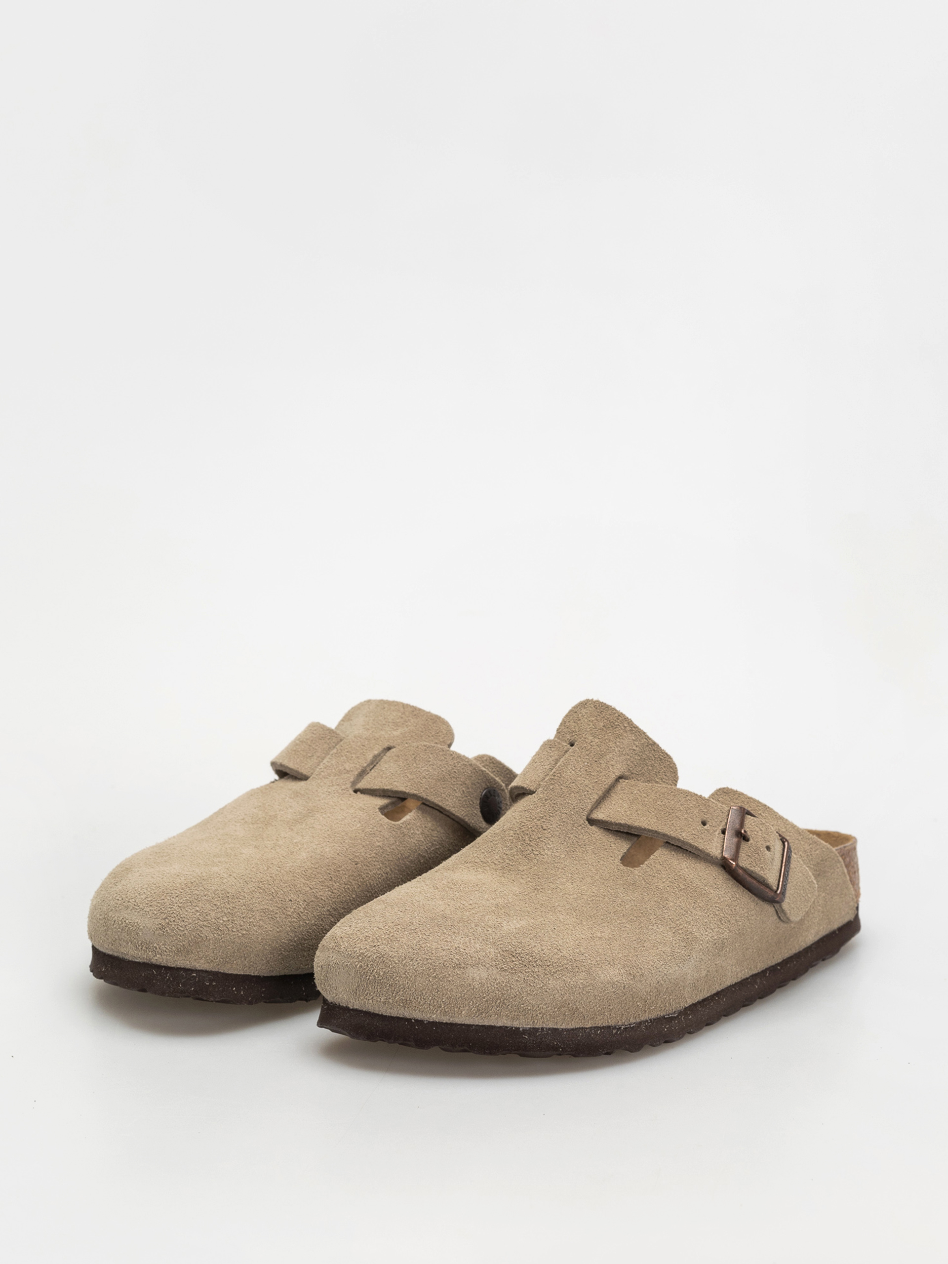 Шльопанці Birkenstock Boston Suede Leather Narrow Wmn (taupe)