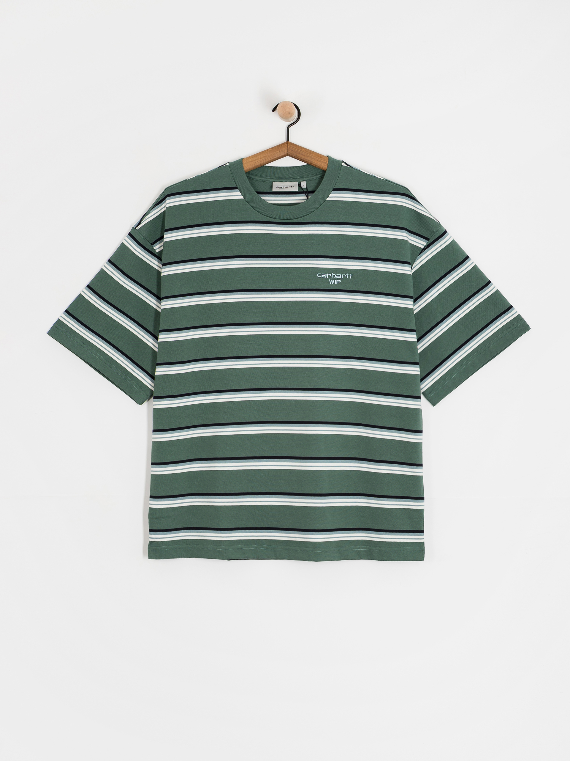 Футболка Carhartt WIP Holm (holm stripe/silver pine)