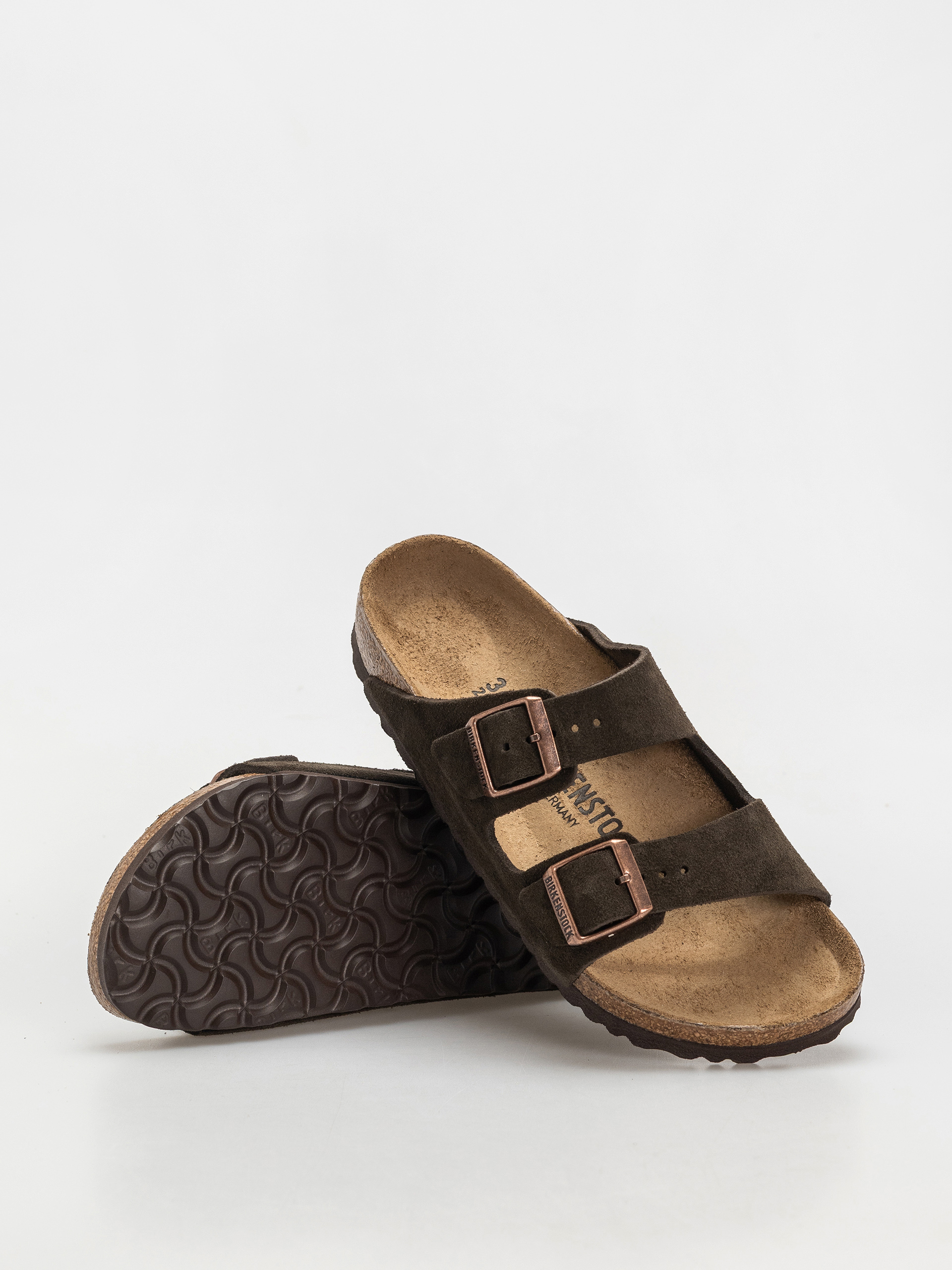 Шльопанці Birkenstock Arizona Suede Leather Narrow Wmn (mocca)