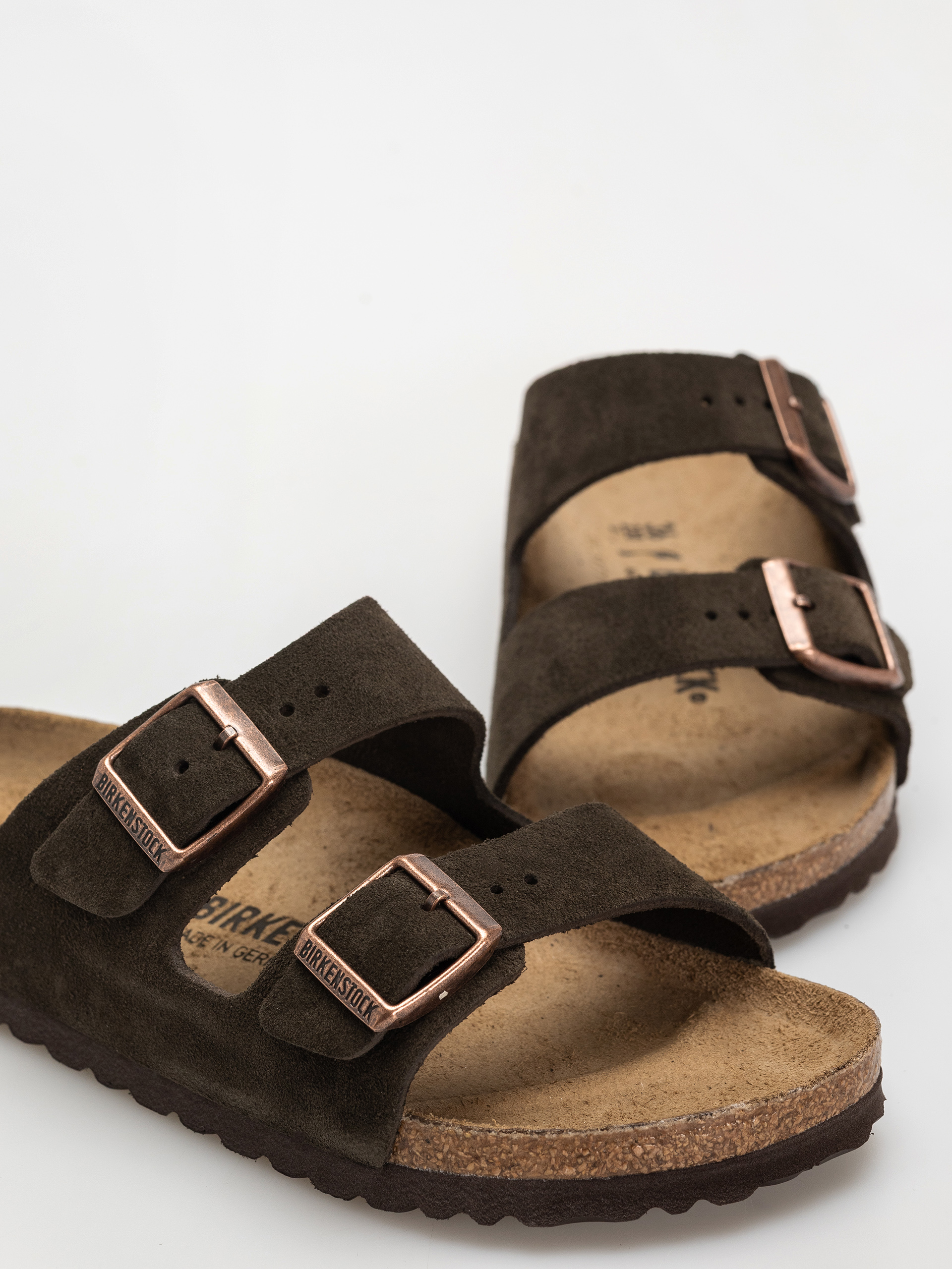 Шльопанці Birkenstock Arizona Suede Leather Narrow Wmn (mocca)