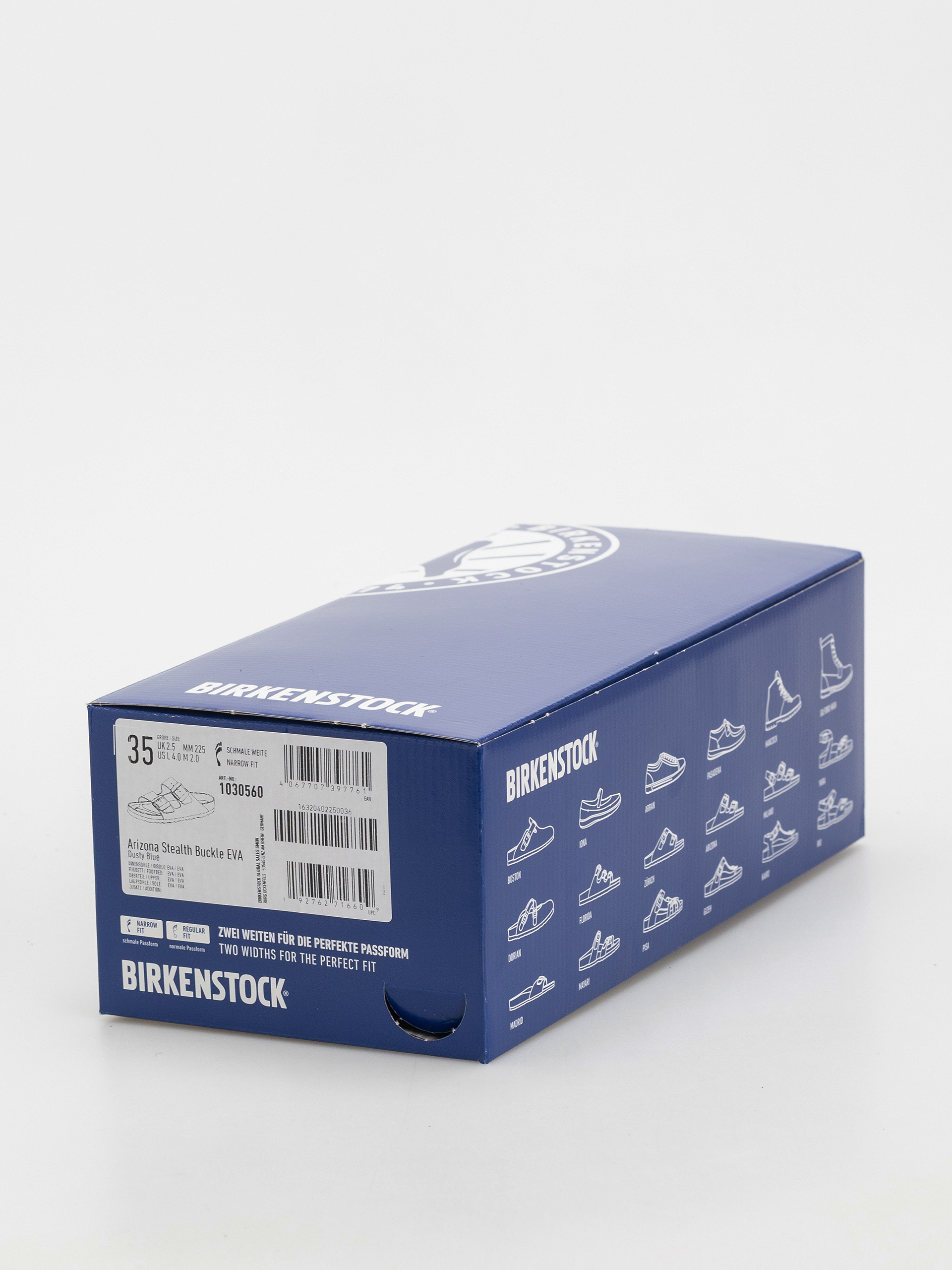 Шльопанці Birkenstock Arizona Stealth Buckle EVA Narrow Wmn (dusty blue)