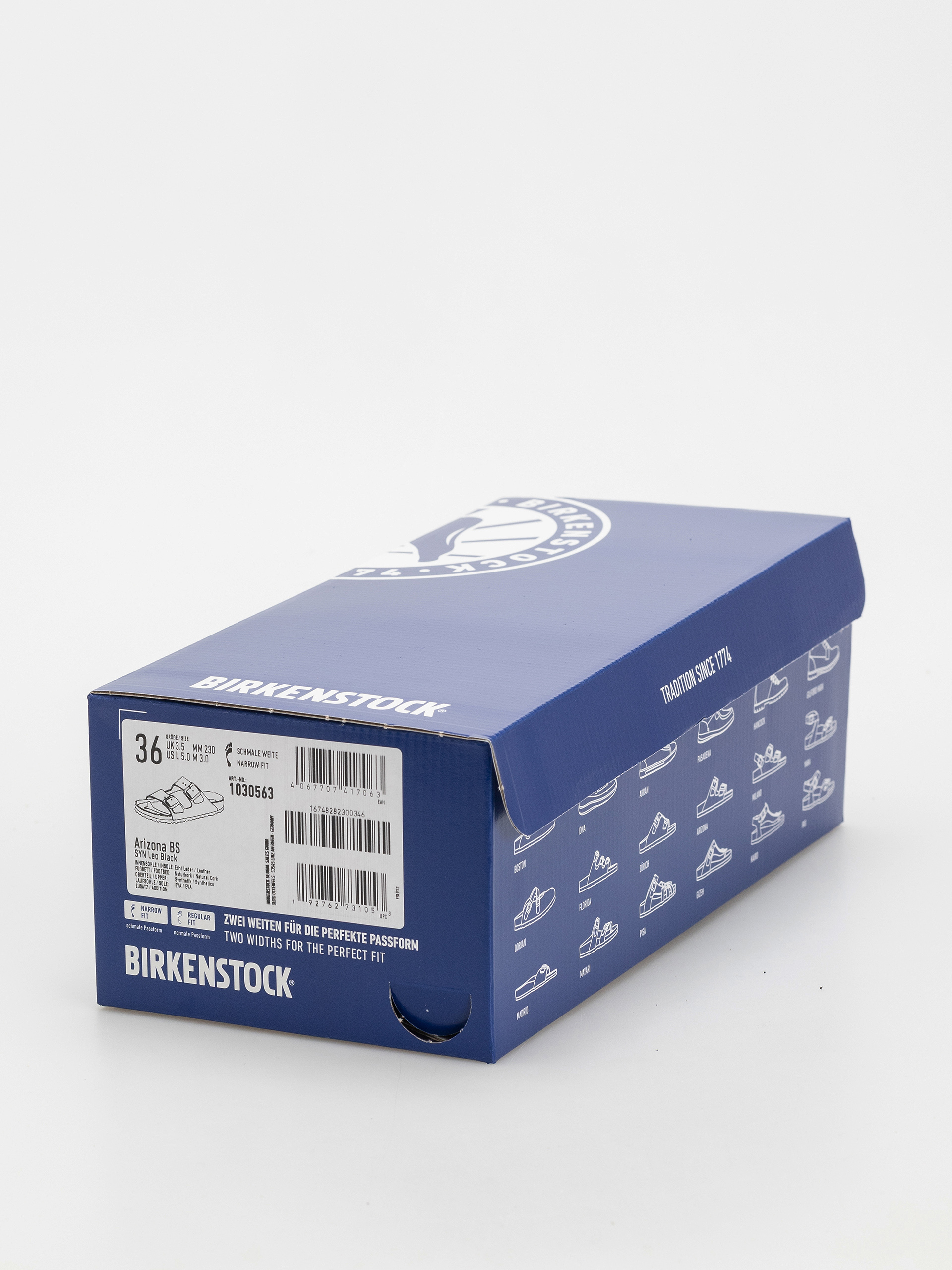 Шльопанці Birkenstock Arizona Synthetics Narrow Wmn (leo black)