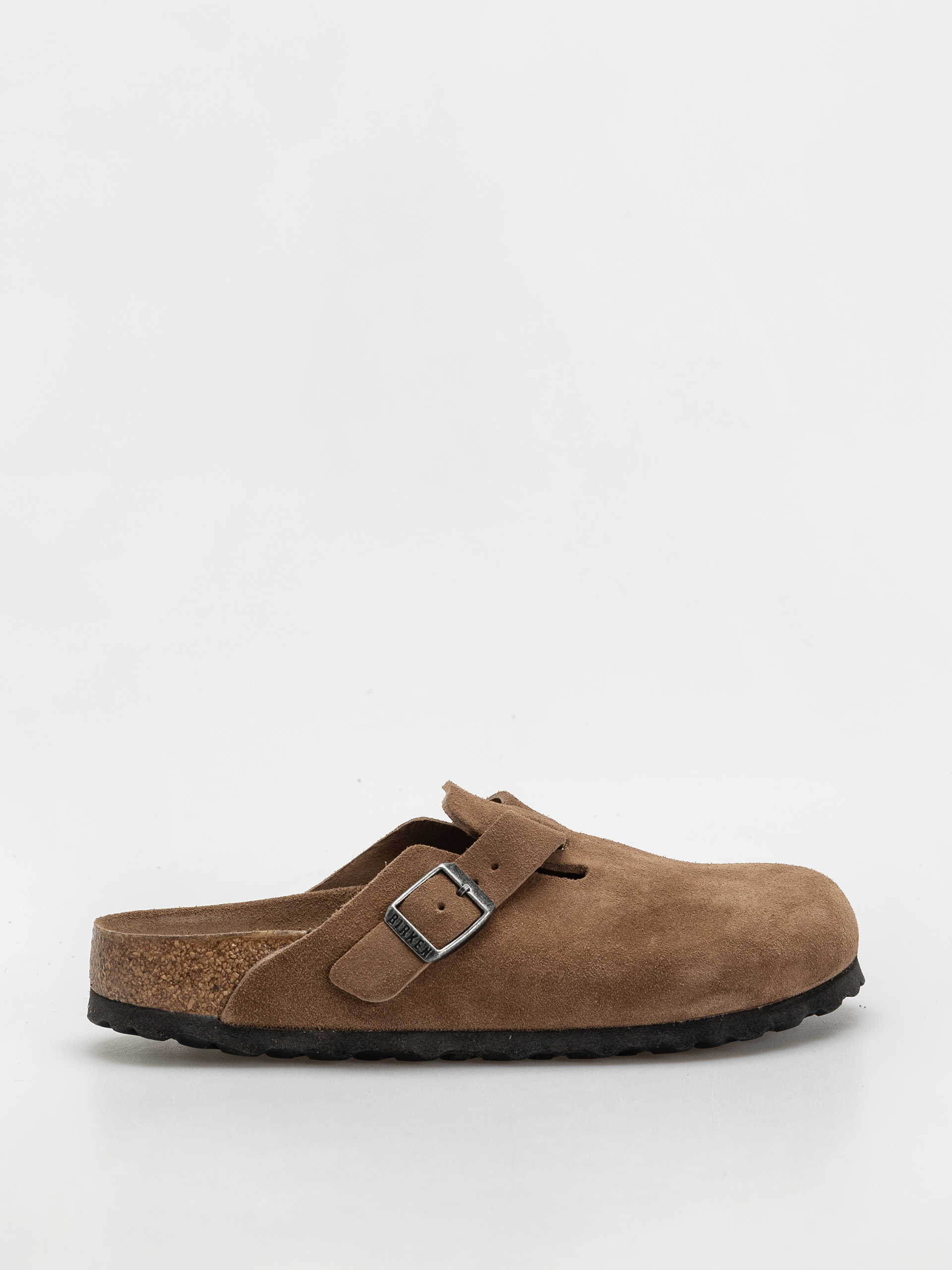 Шльопанці Birkenstock Boston SFB Suede Leather Narrow Wmn (dark tea)
