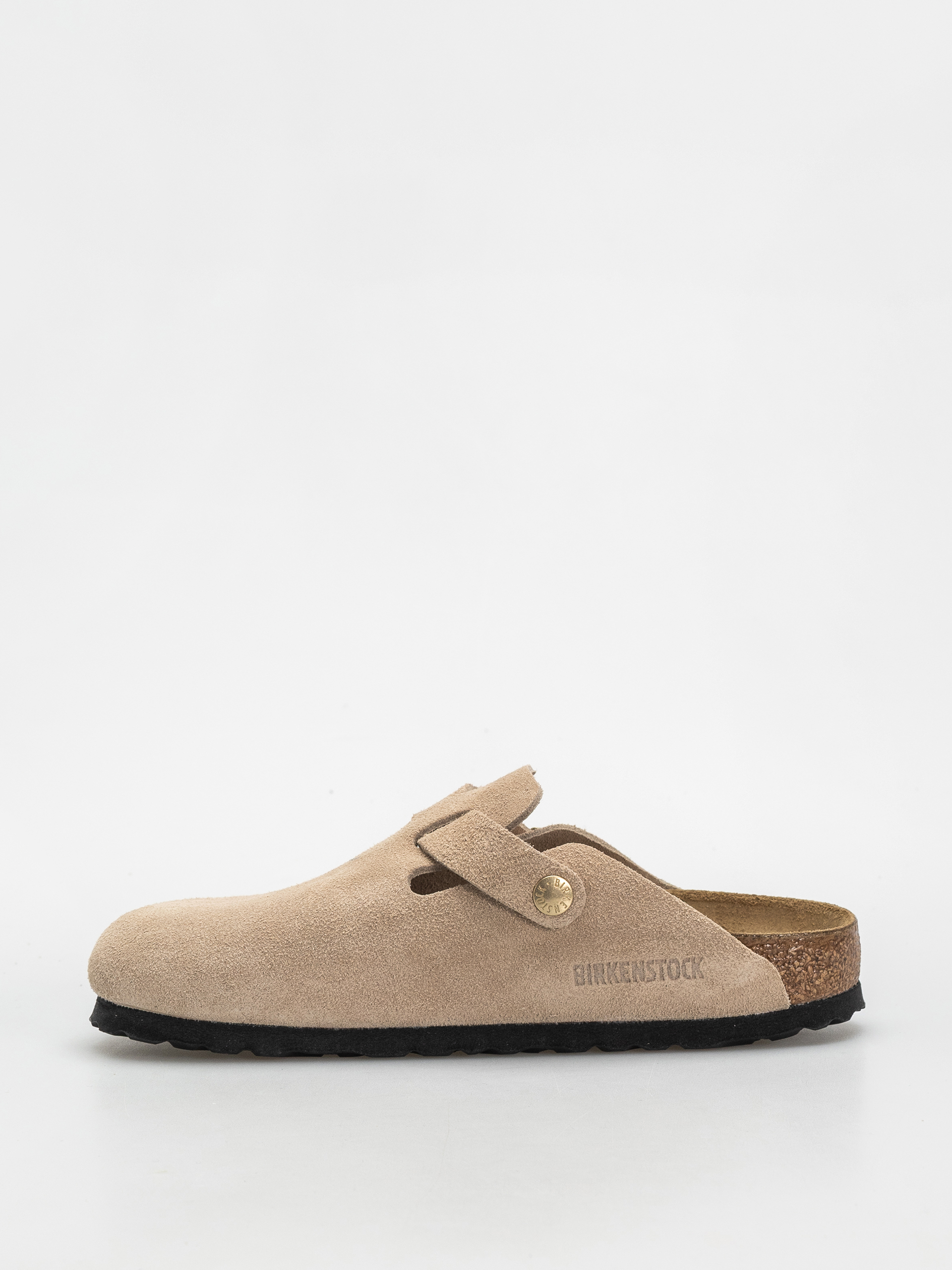 Шльопанці Birkenstock Boston Suede Leather Narrow Wmn (sandcastle)
