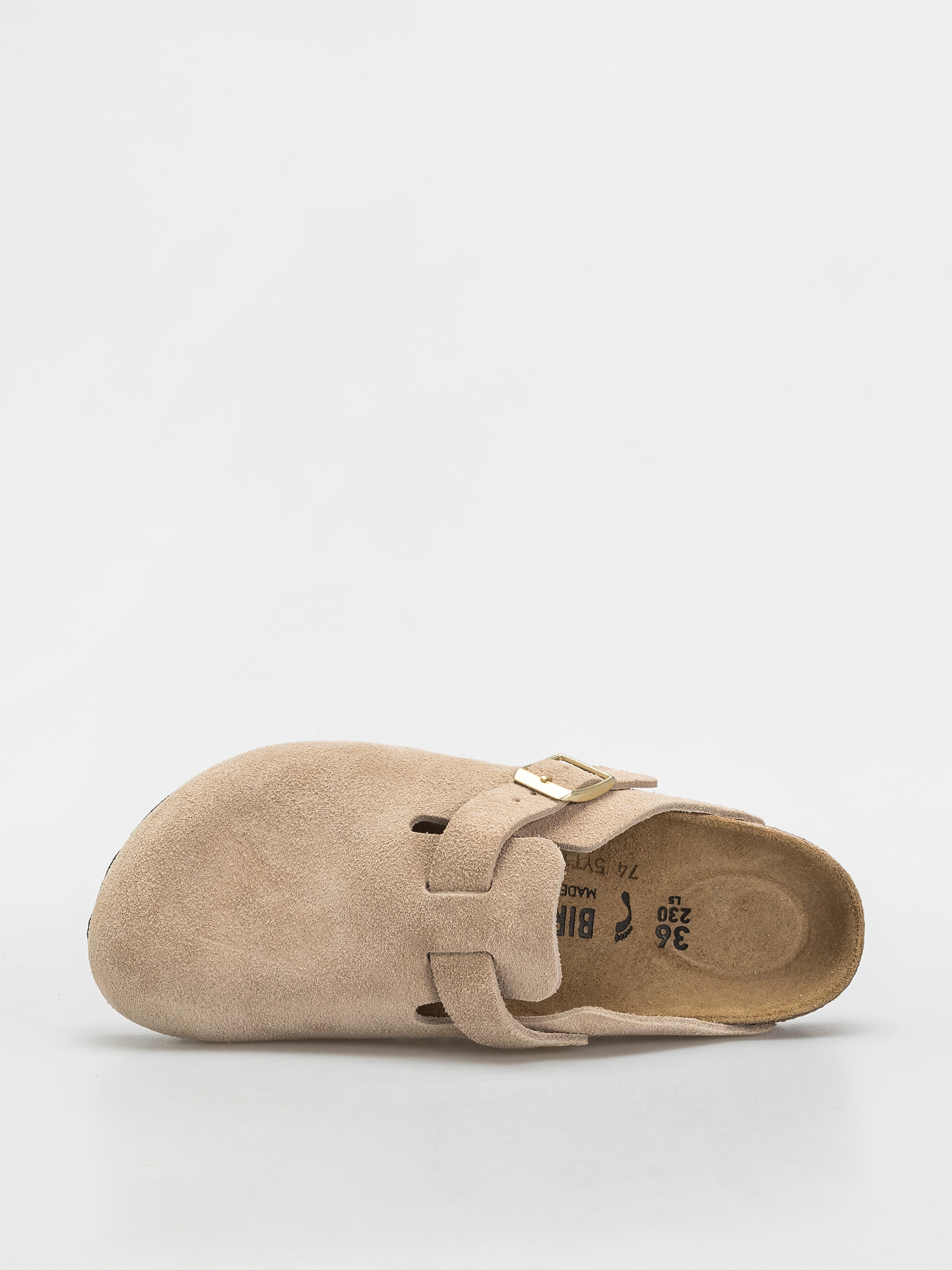 Шльопанці Birkenstock Boston Suede Leather Narrow Wmn (sandcastle)