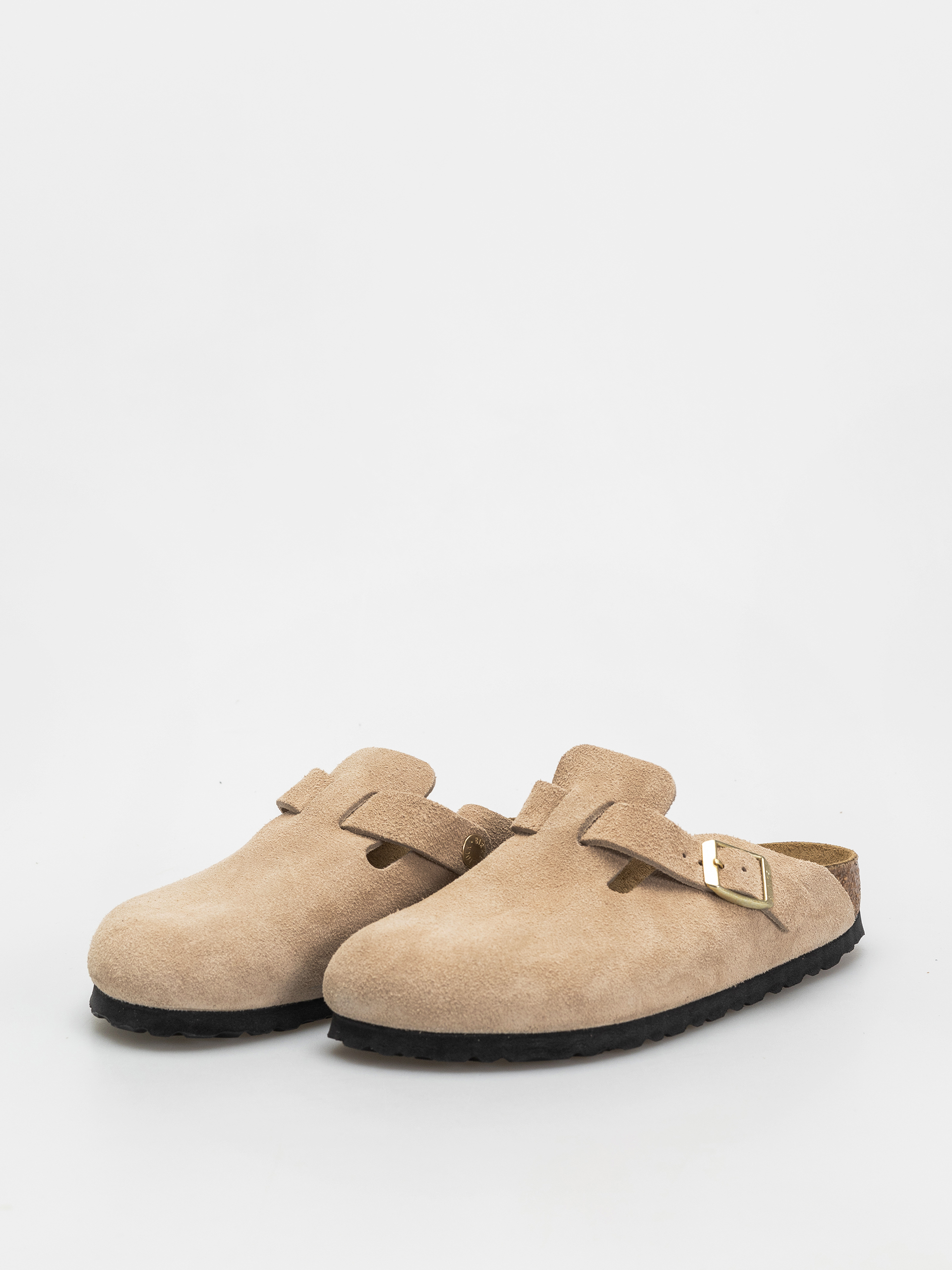 Шльопанці Birkenstock Boston Suede Leather Narrow Wmn (sandcastle)