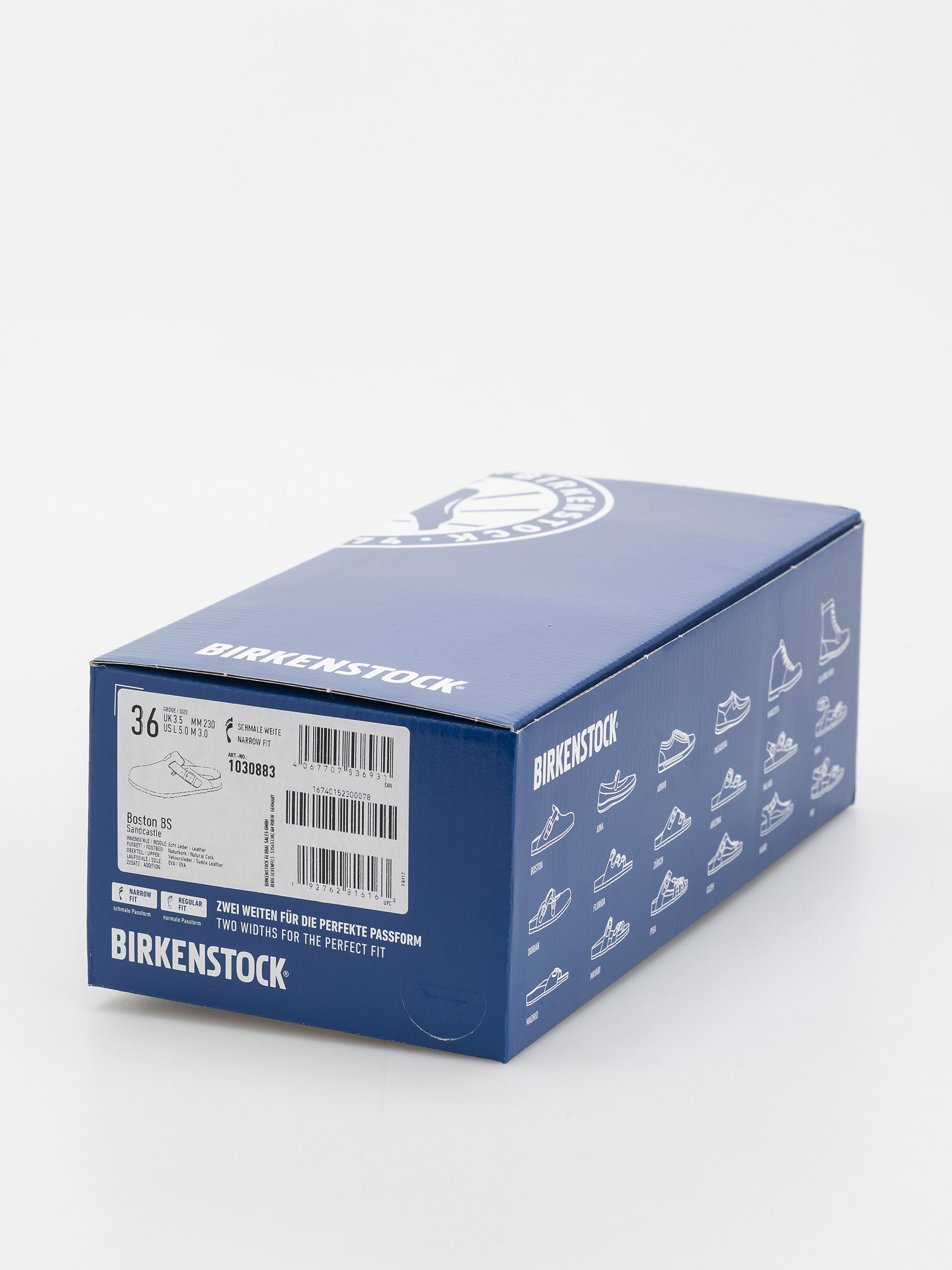 Шльопанці Birkenstock Boston Suede Leather Narrow Wmn (sandcastle)