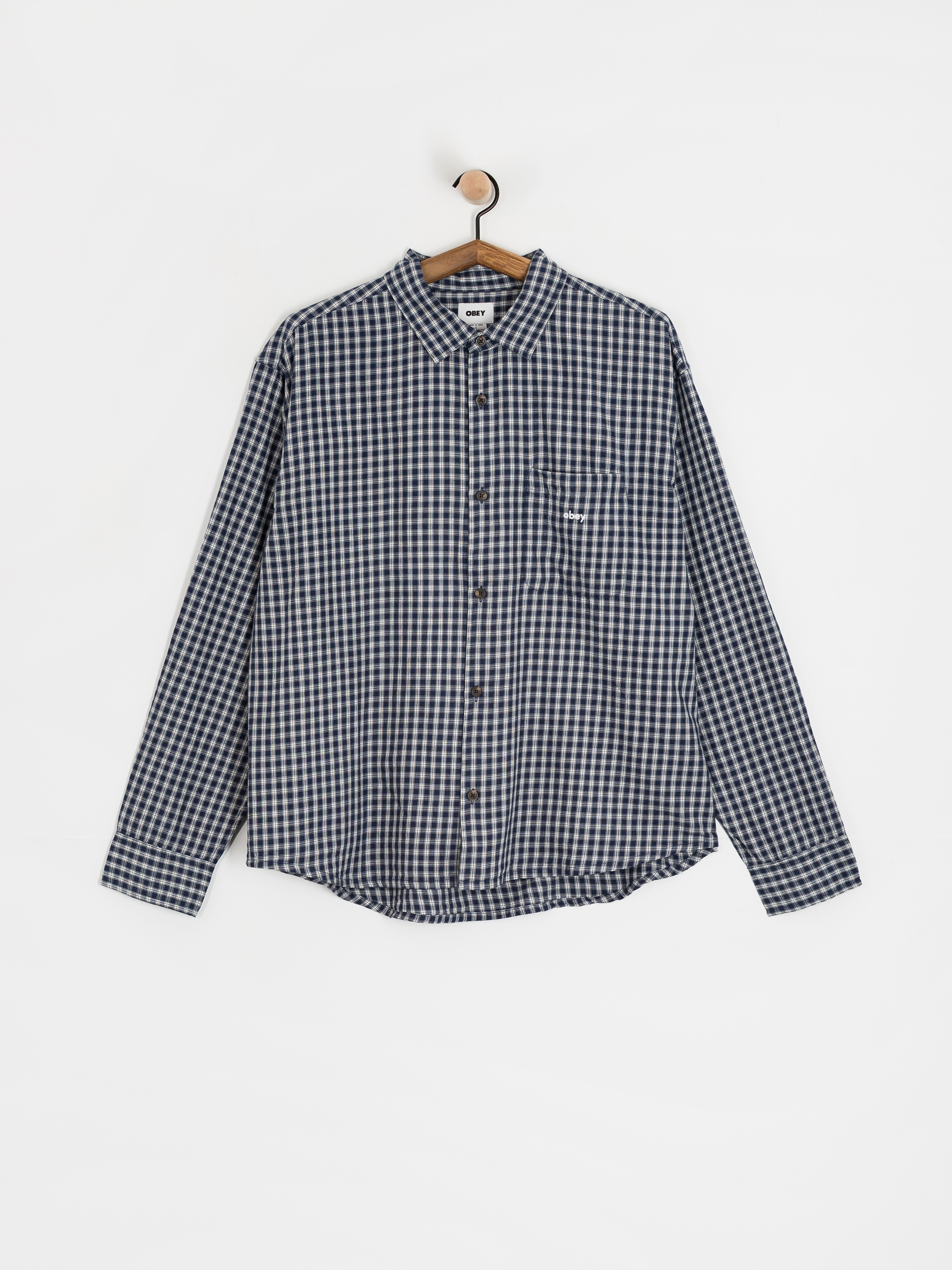 Сорочка OBEY Bigwig Andy Woven (academy navy multi)