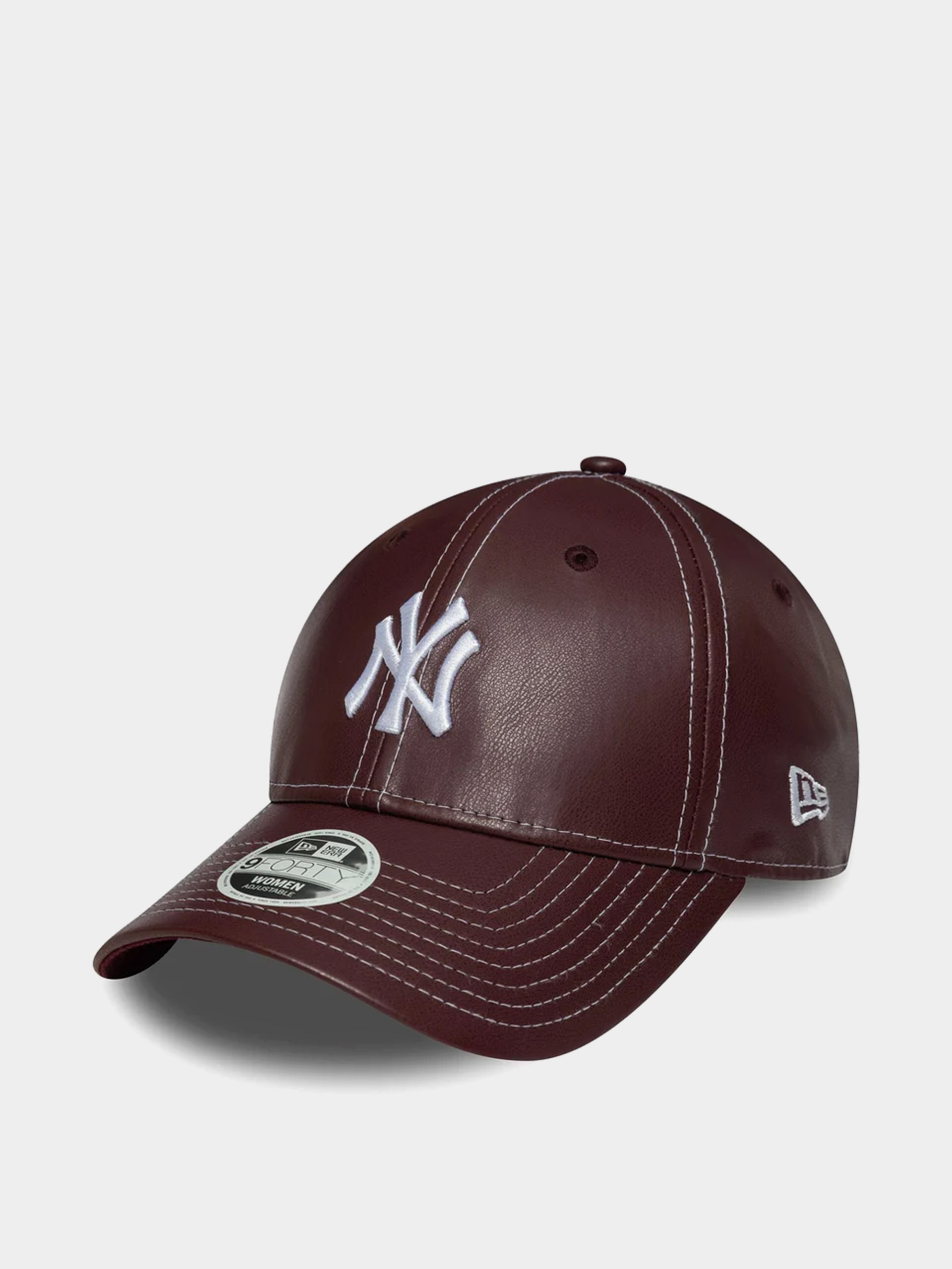 u041au0435u043fu043au0430 New Era Topstitch Pu 9Forty New York Yankees Wmn (burgundy)