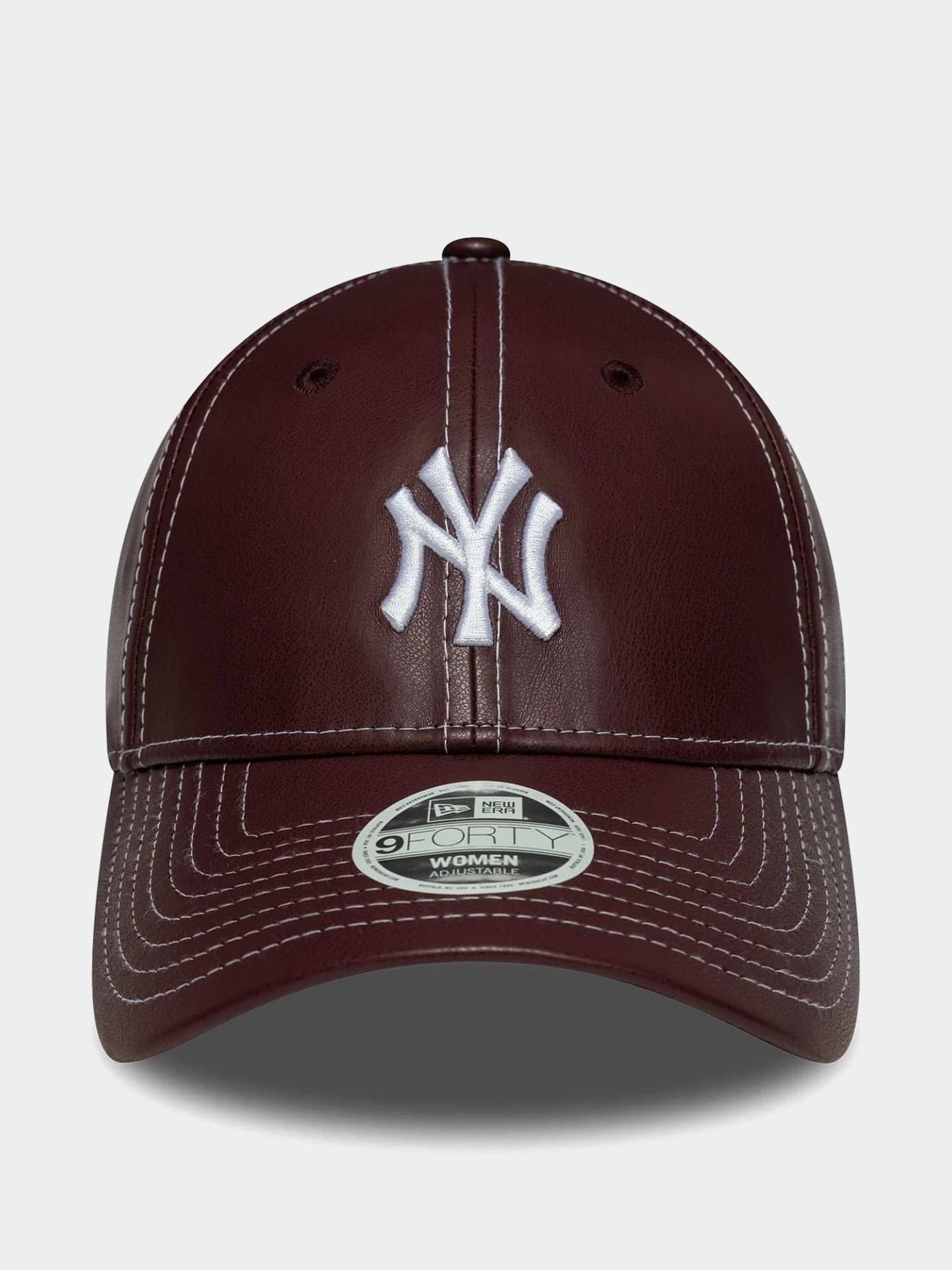 Кепка New Era Topstitch Pu 9Forty New York Yankees Wmn (burgundy)