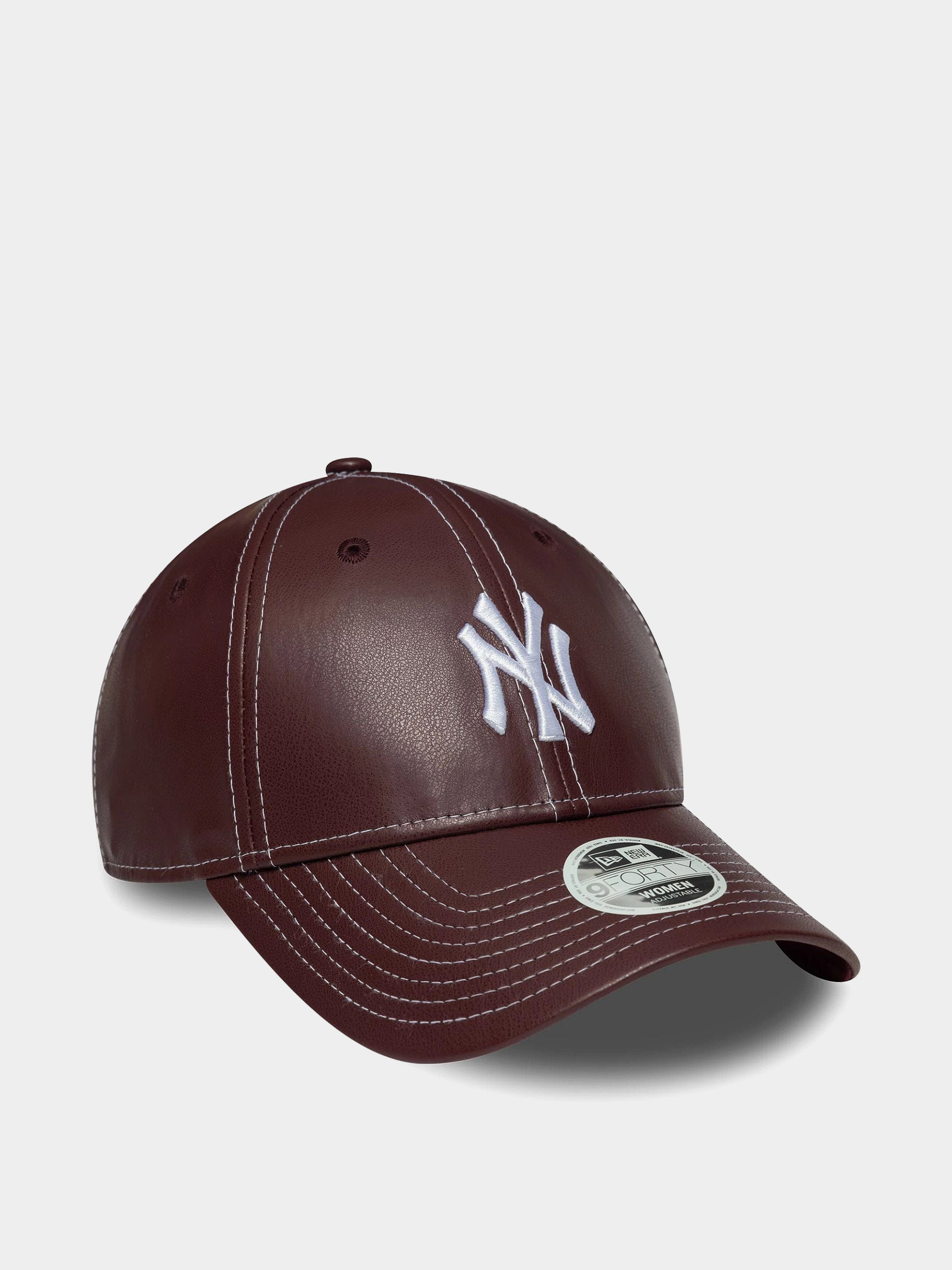 Кепка New Era Topstitch Pu 9Forty New York Yankees Wmn (burgundy)