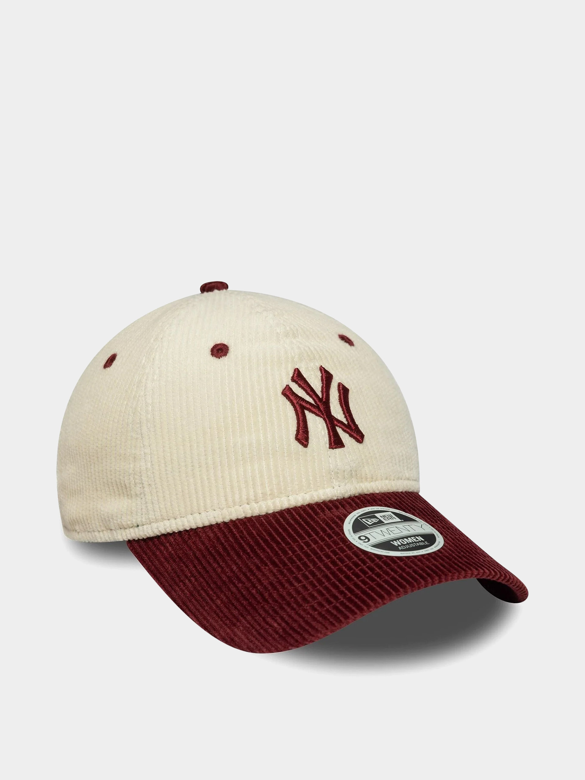 Кепка New Era Block Cord 9Twenty New York Yankees Wmn (light cream/burgundy)