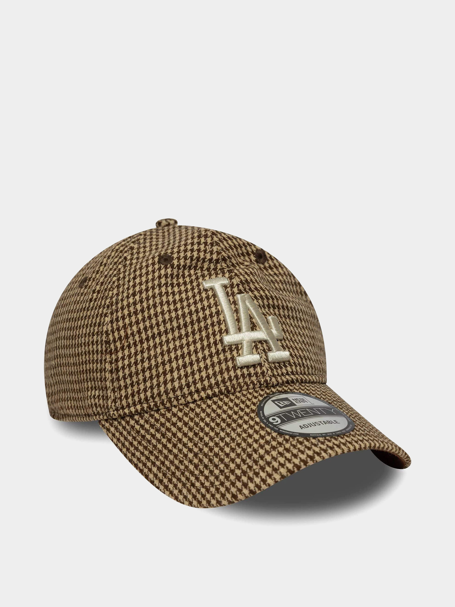 Кепка New Era Houndstooth 9Twenty Los Angeles Dodgers (brown)