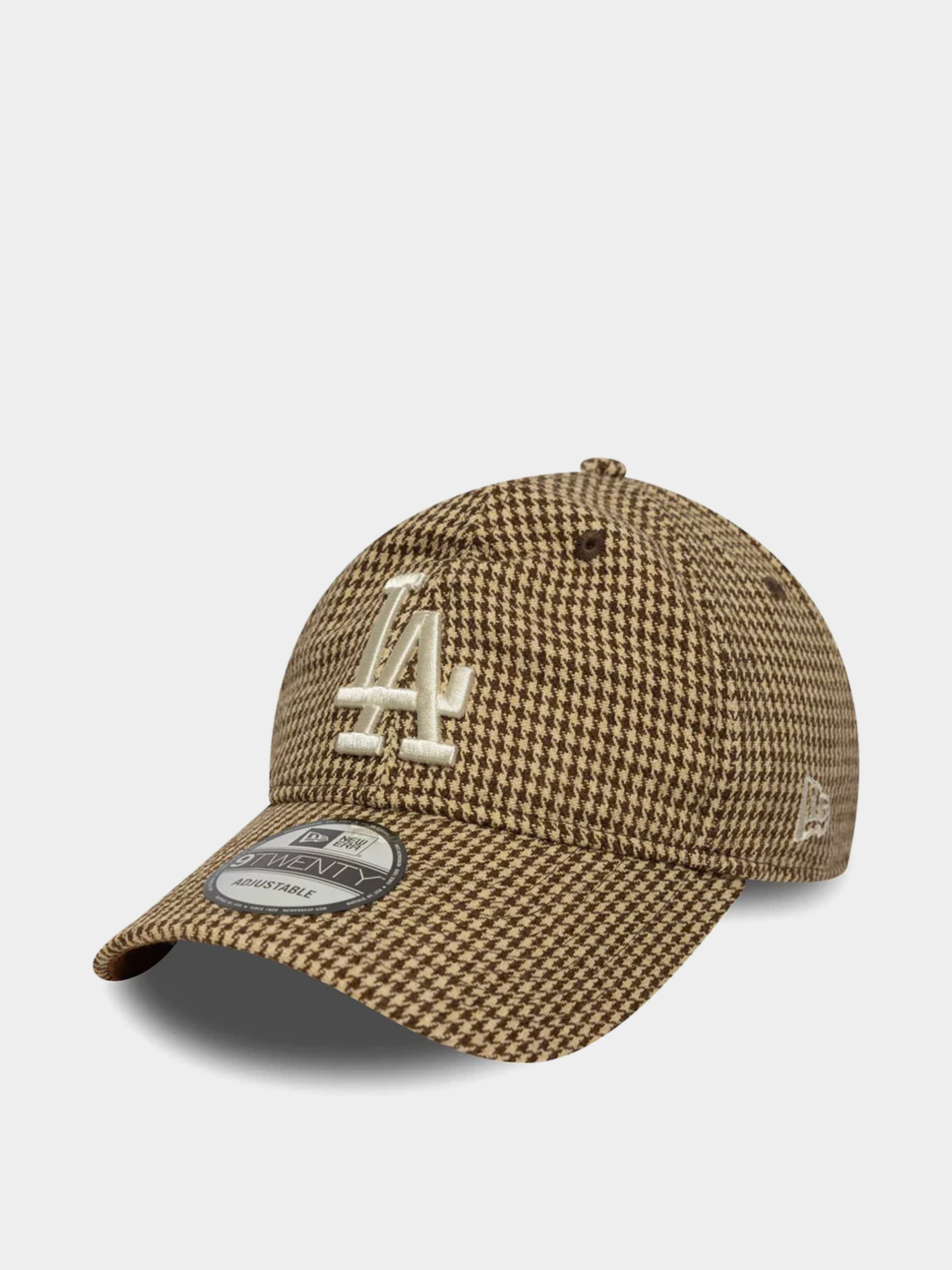 Кепка New Era Houndstooth 9Twenty Los Angeles Dodgers (brown)