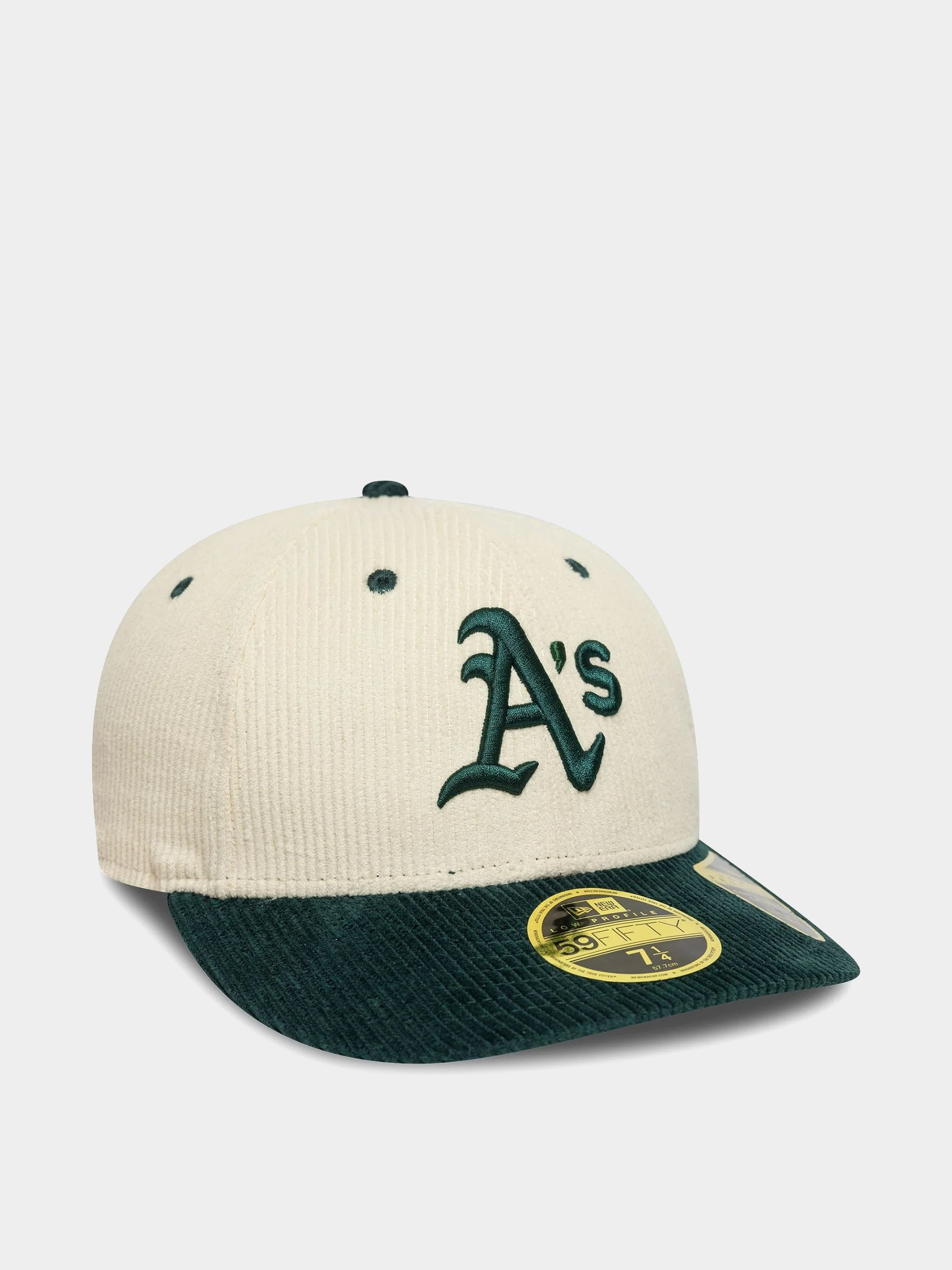 Кепка New Era Mlb Cord 59Fifty Lp Oakland Athletics (light crea/dark green)