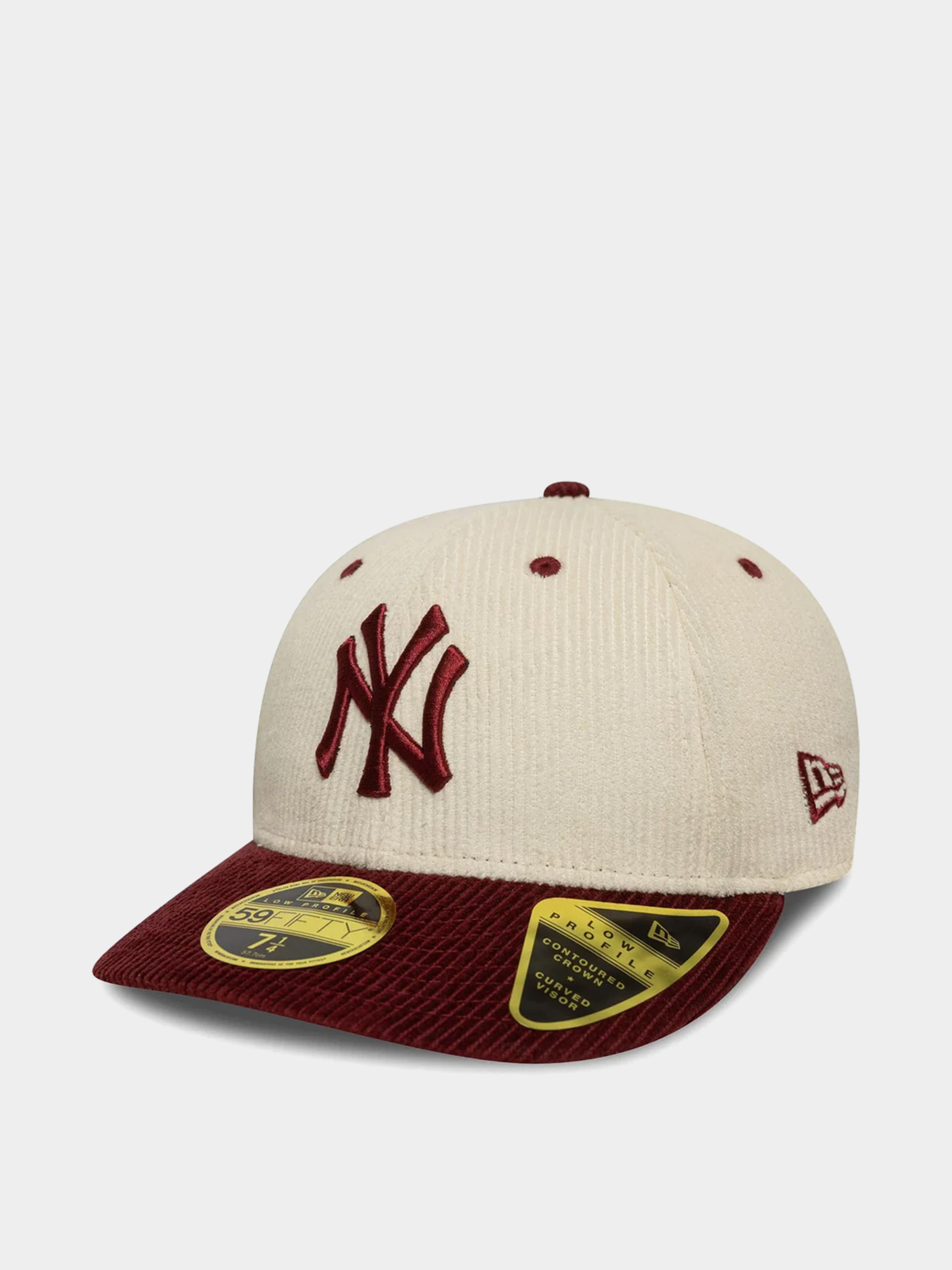 Кепка New Era Mlb Cord 59Fifty Lp New York Yankees (light cream/burgundy)