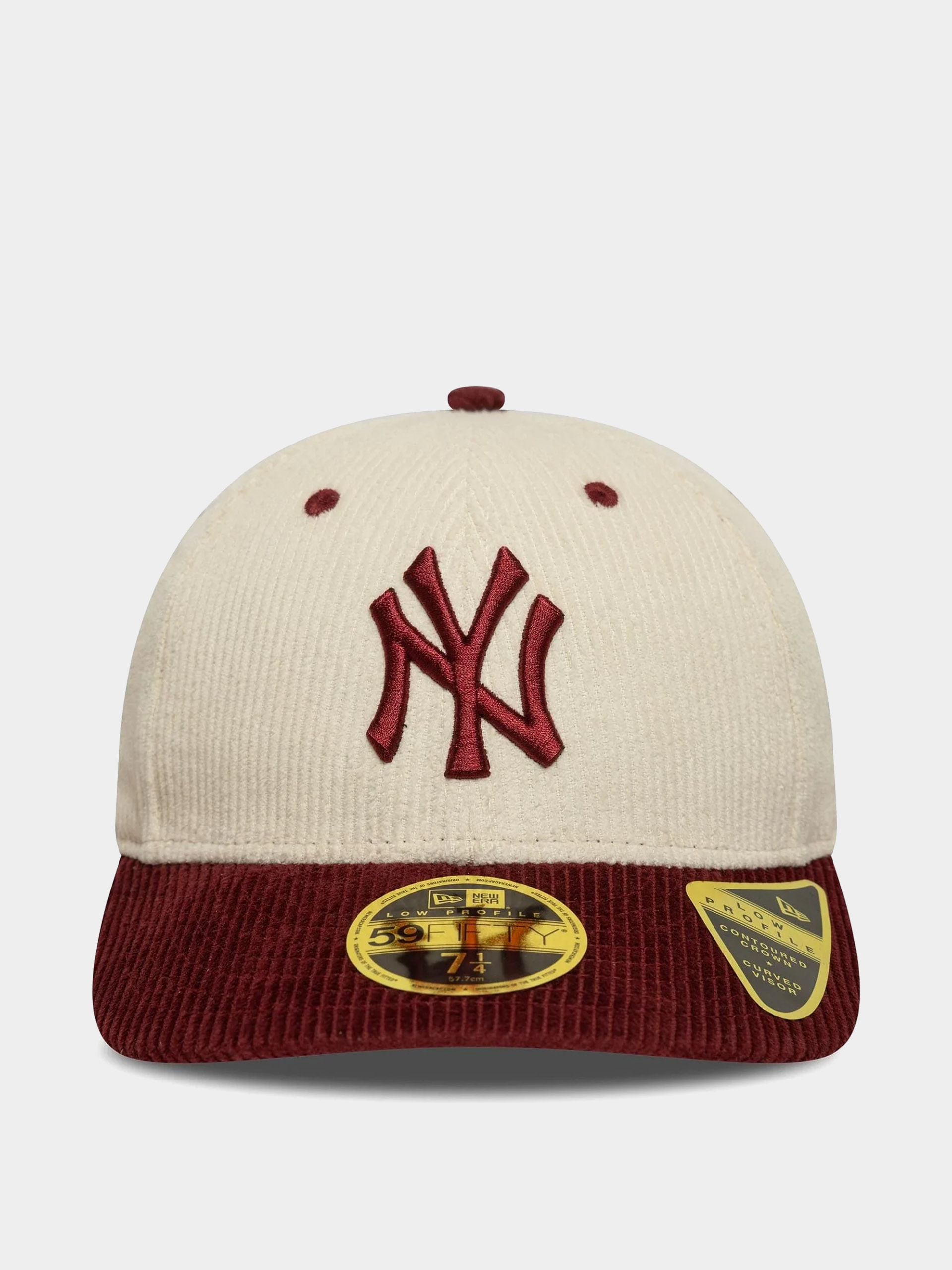 Кепка New Era Mlb Cord 59Fifty Lp New York Yankees (light cream/burgundy)