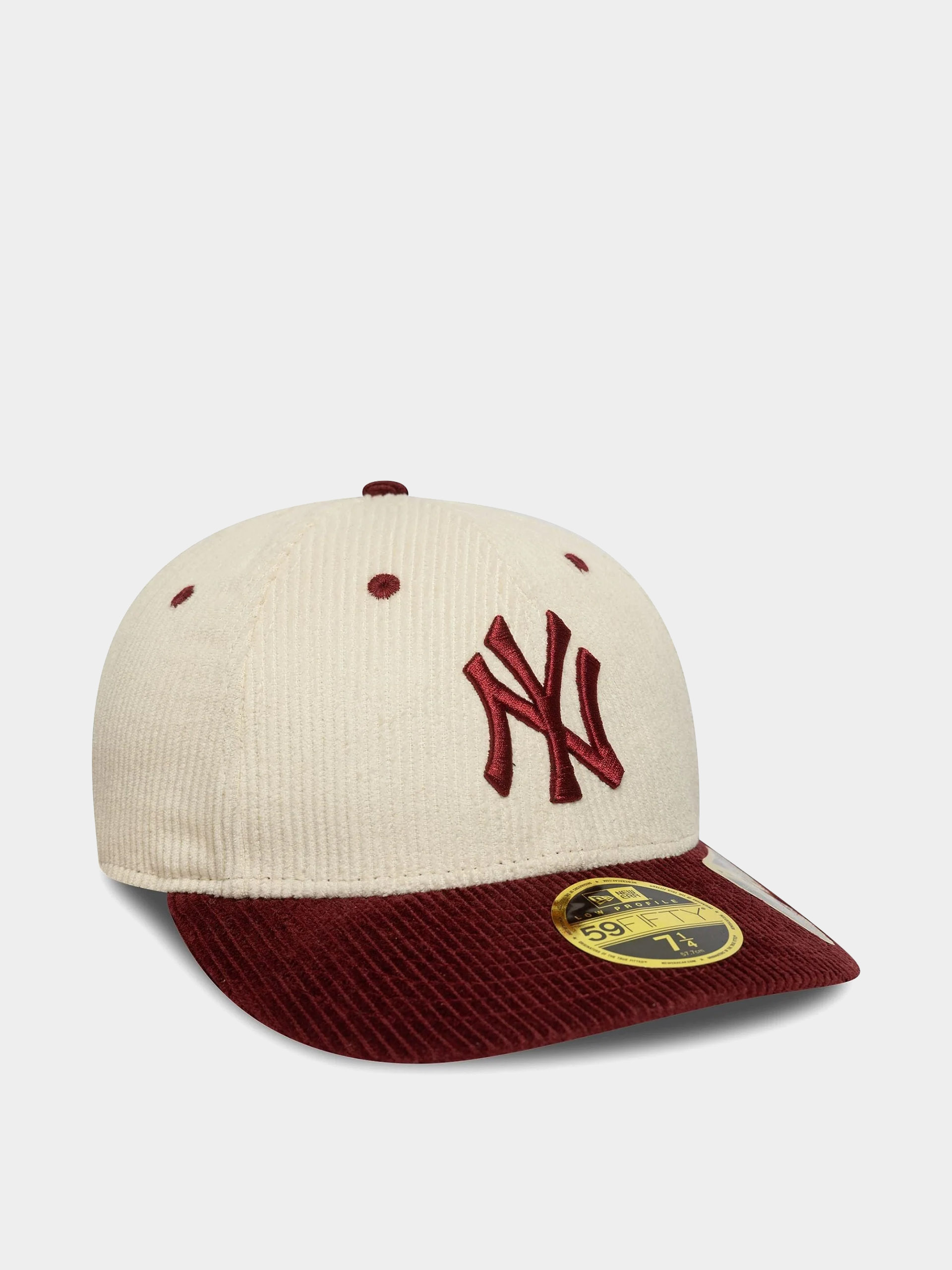 Кепка New Era Mlb Cord 59Fifty Lp New York Yankees (light cream/burgundy)
