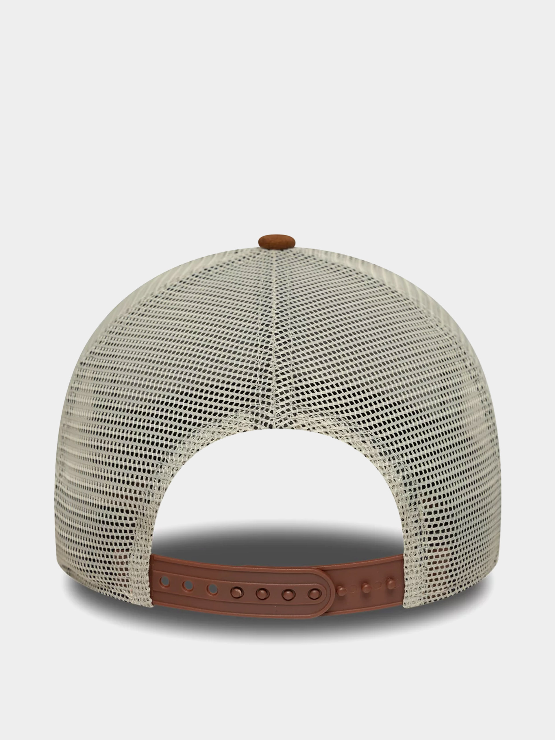 Кепка New Era Oval Patch Suede Trucker (stone/brown)