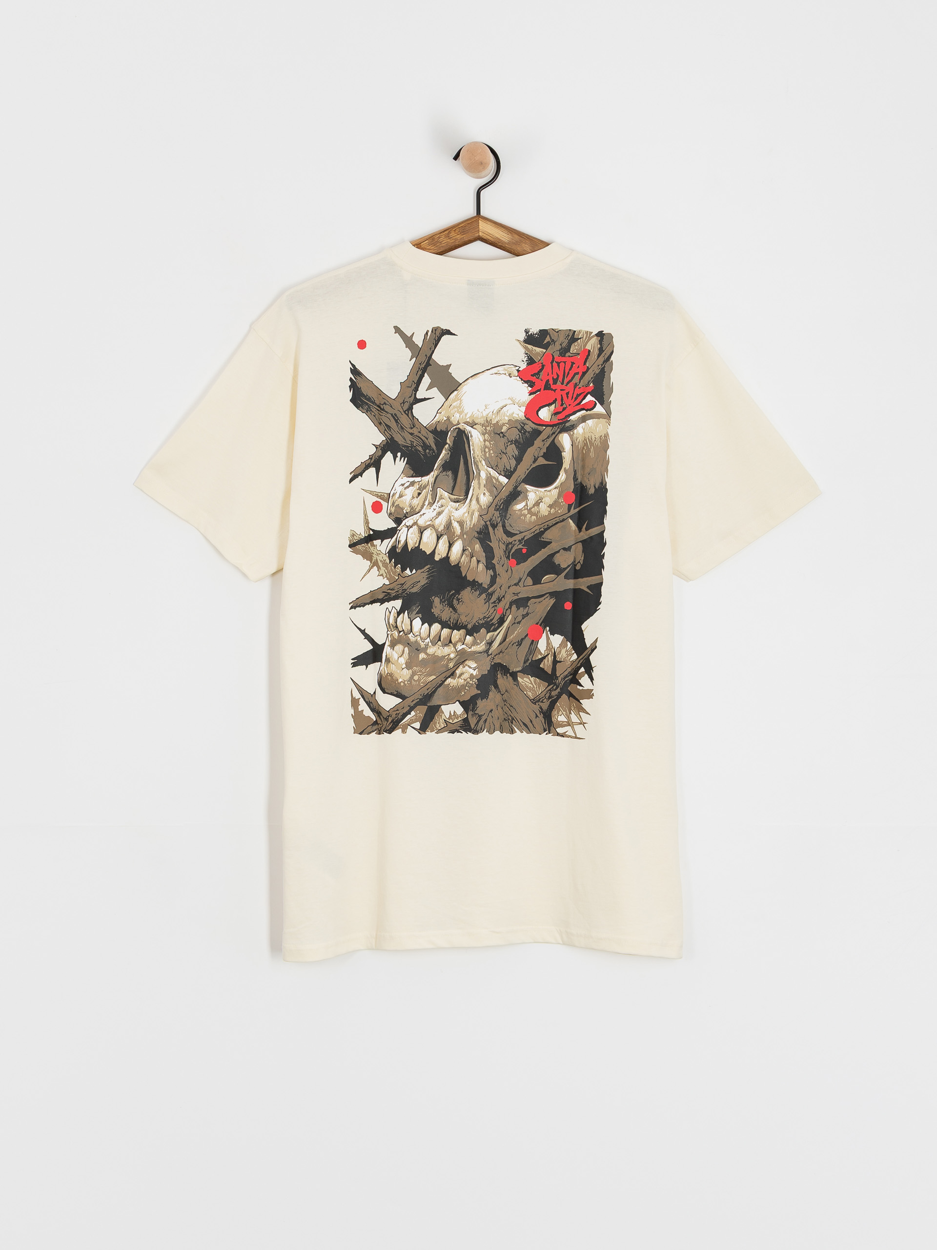Футболка Santa Cruz Pace Deathtrap (unbleached cotton)