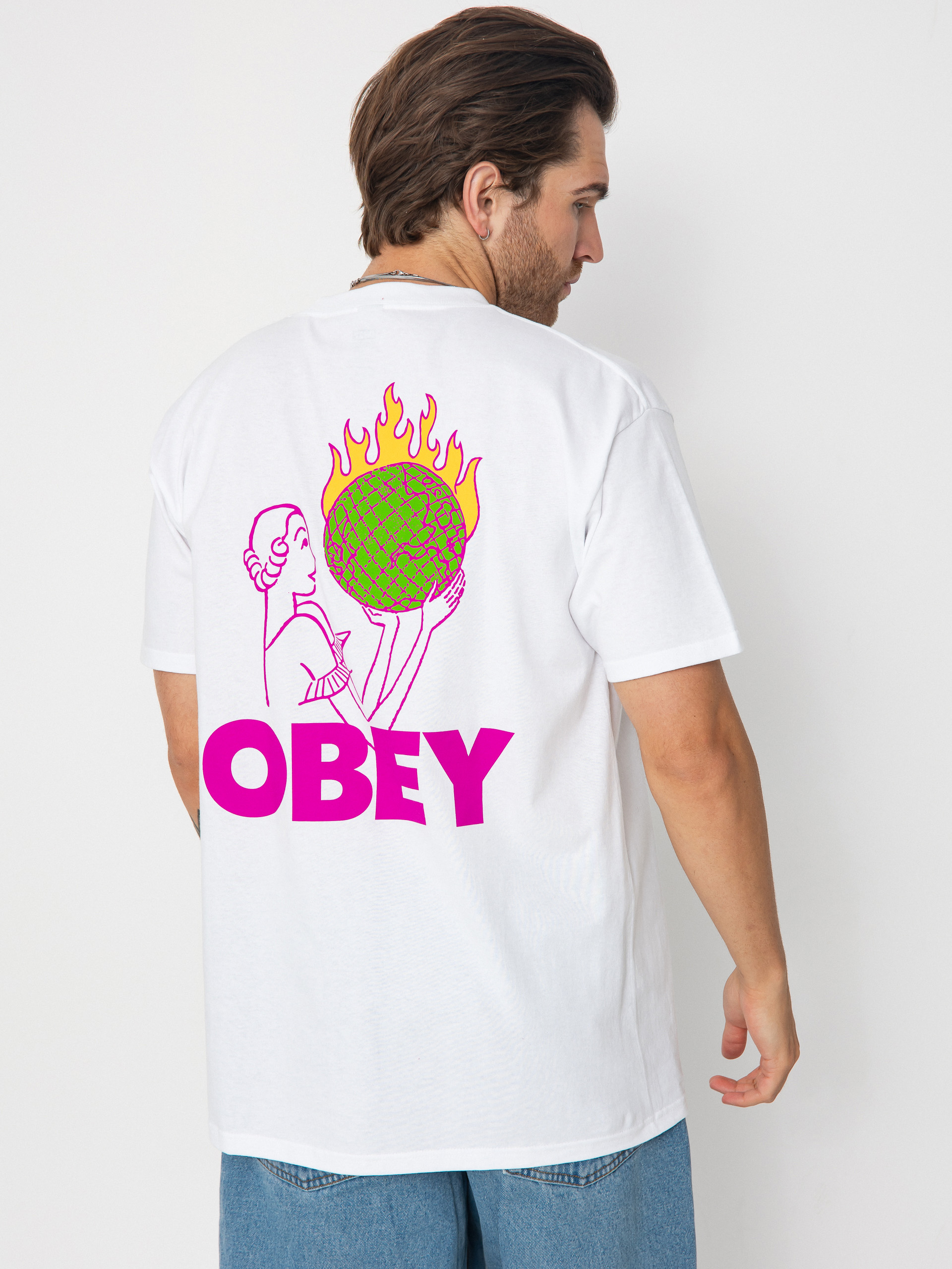 Футболка OBEY Obey World In Flames (white)