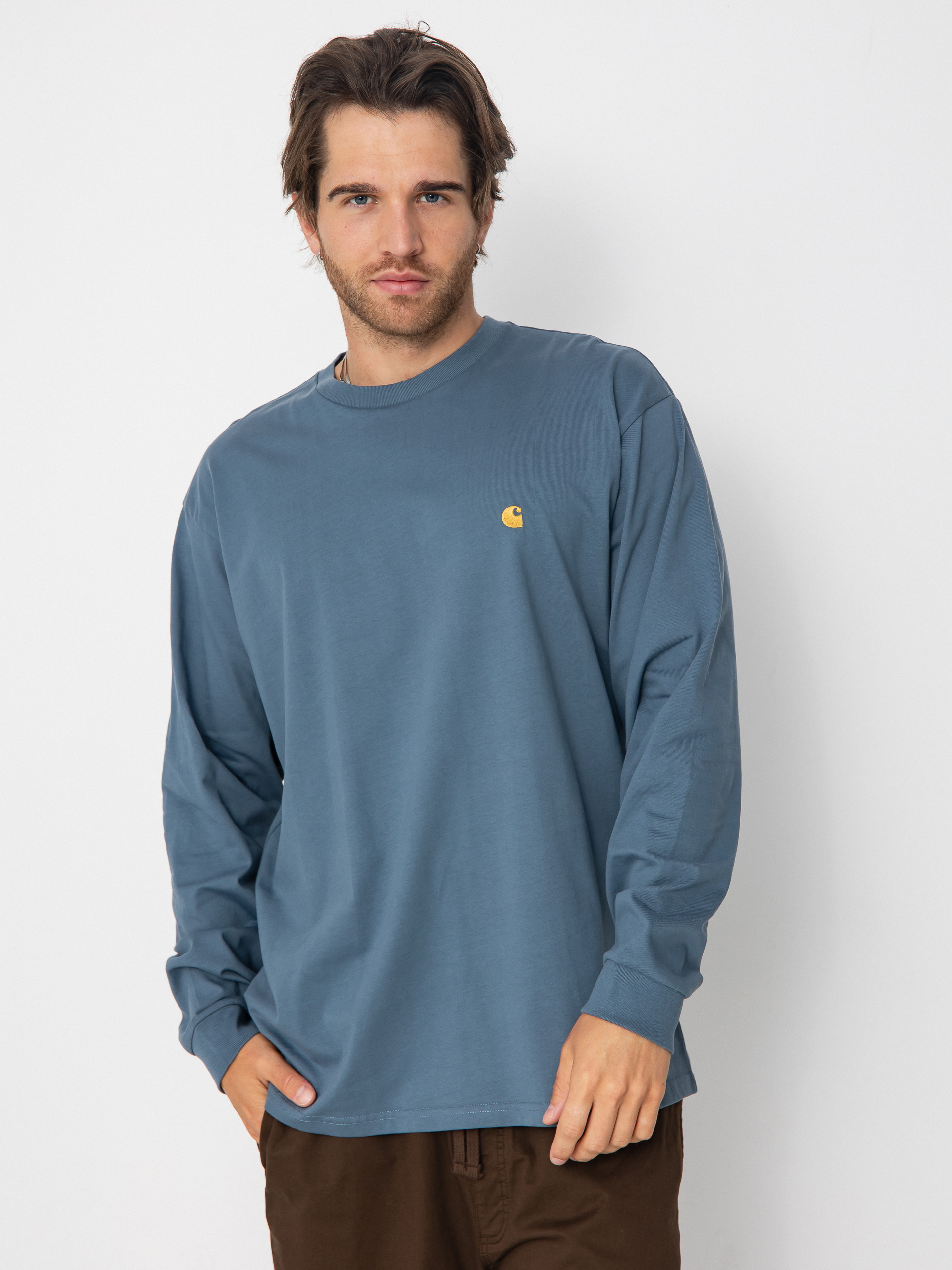 Лонгслів Carhartt WIP Chase (angelite/gold)