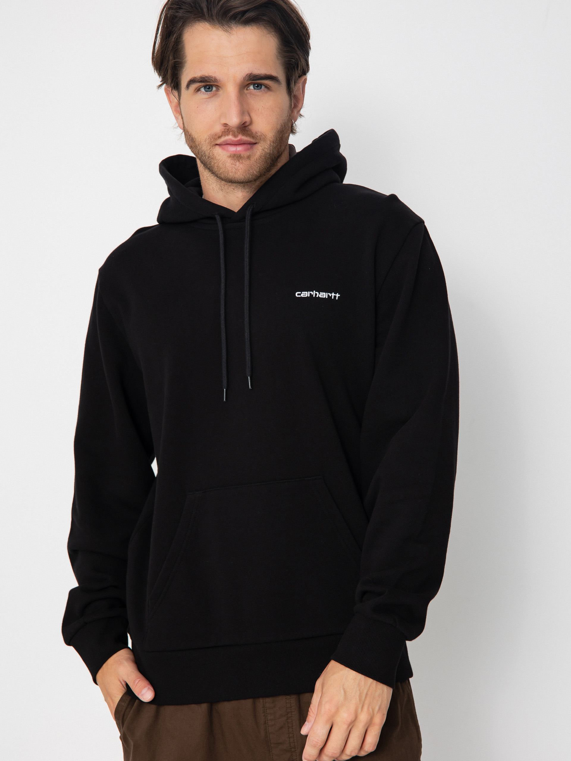 Худі Carhartt WIP Script Embroidery HD (black/white)