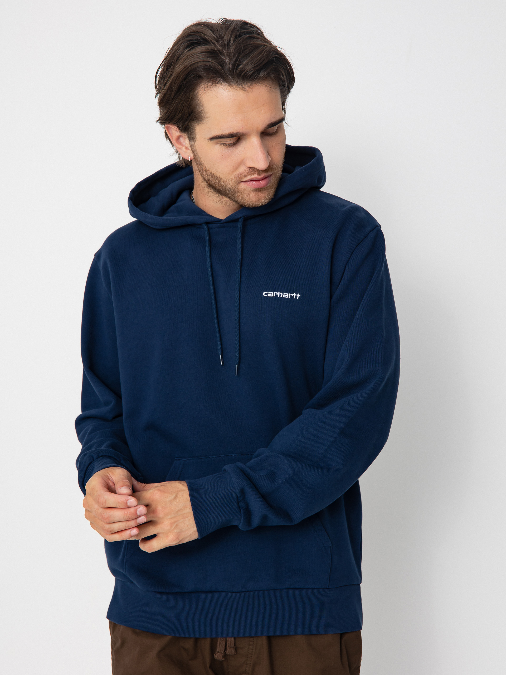 Худі Carhartt WIP Script Embroidery HD (jupiter/white)