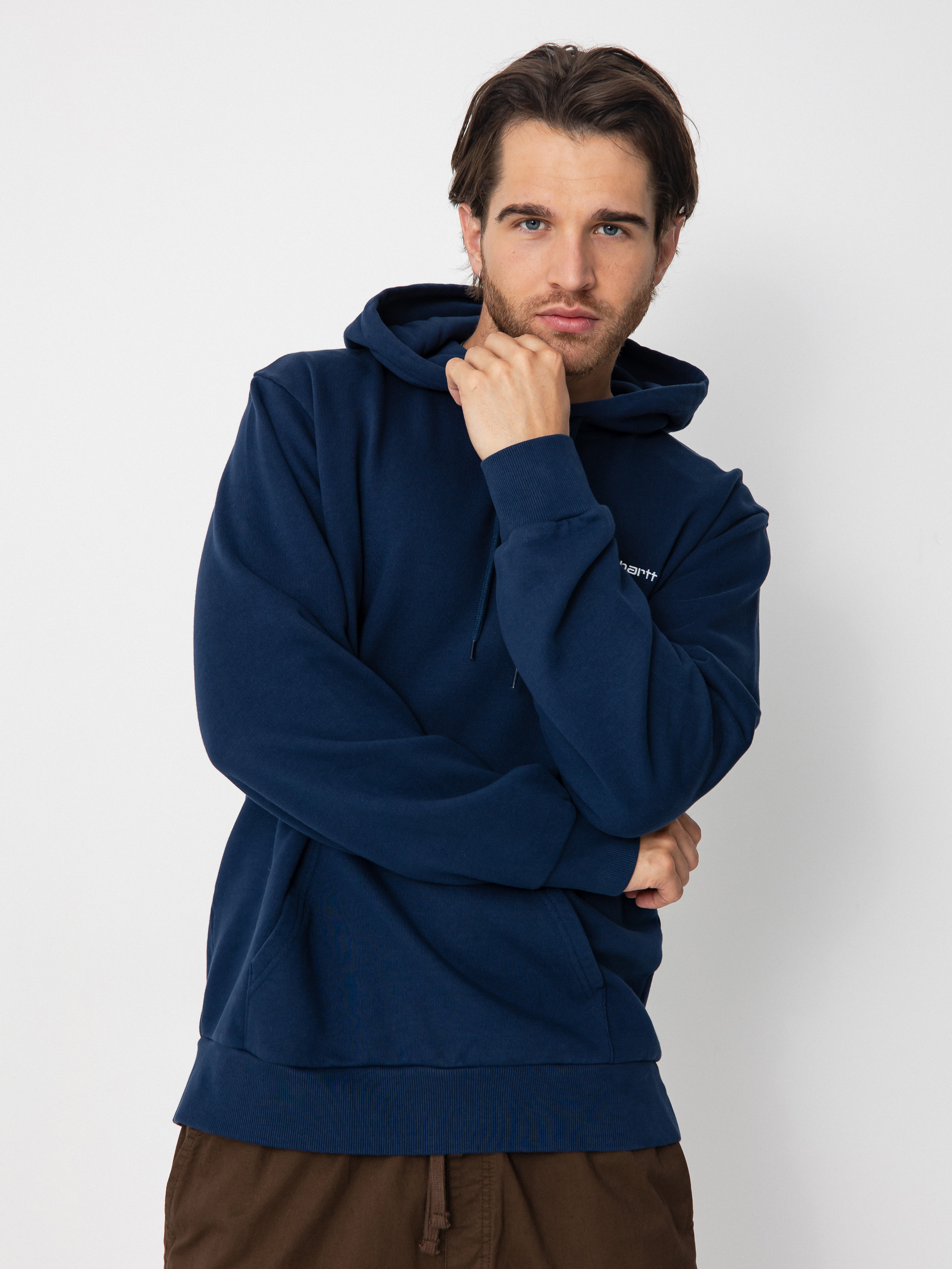 Худі Carhartt WIP Script Embroidery HD (jupiter/white)