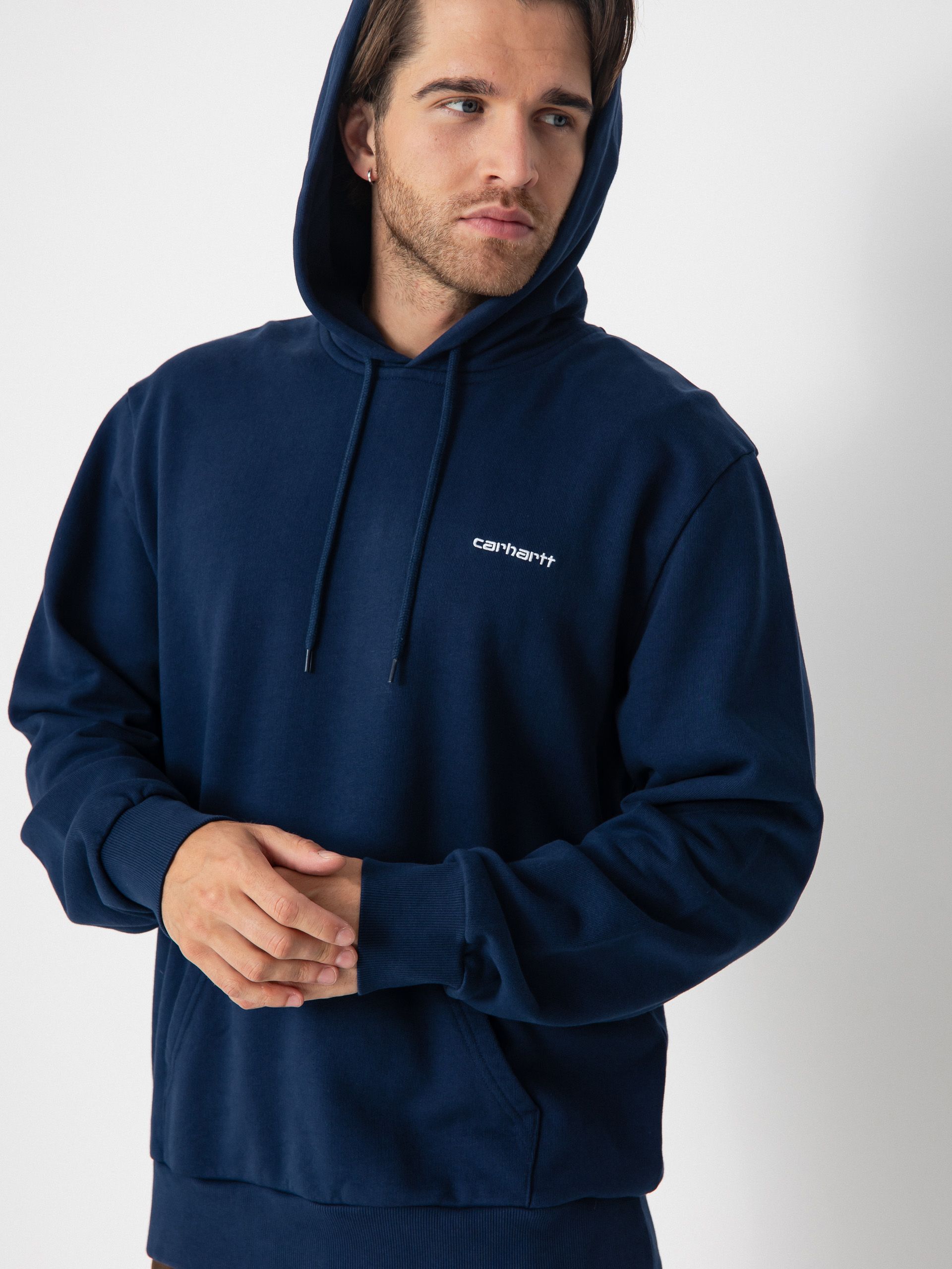 Худі Carhartt WIP Script Embroidery HD (jupiter/white)