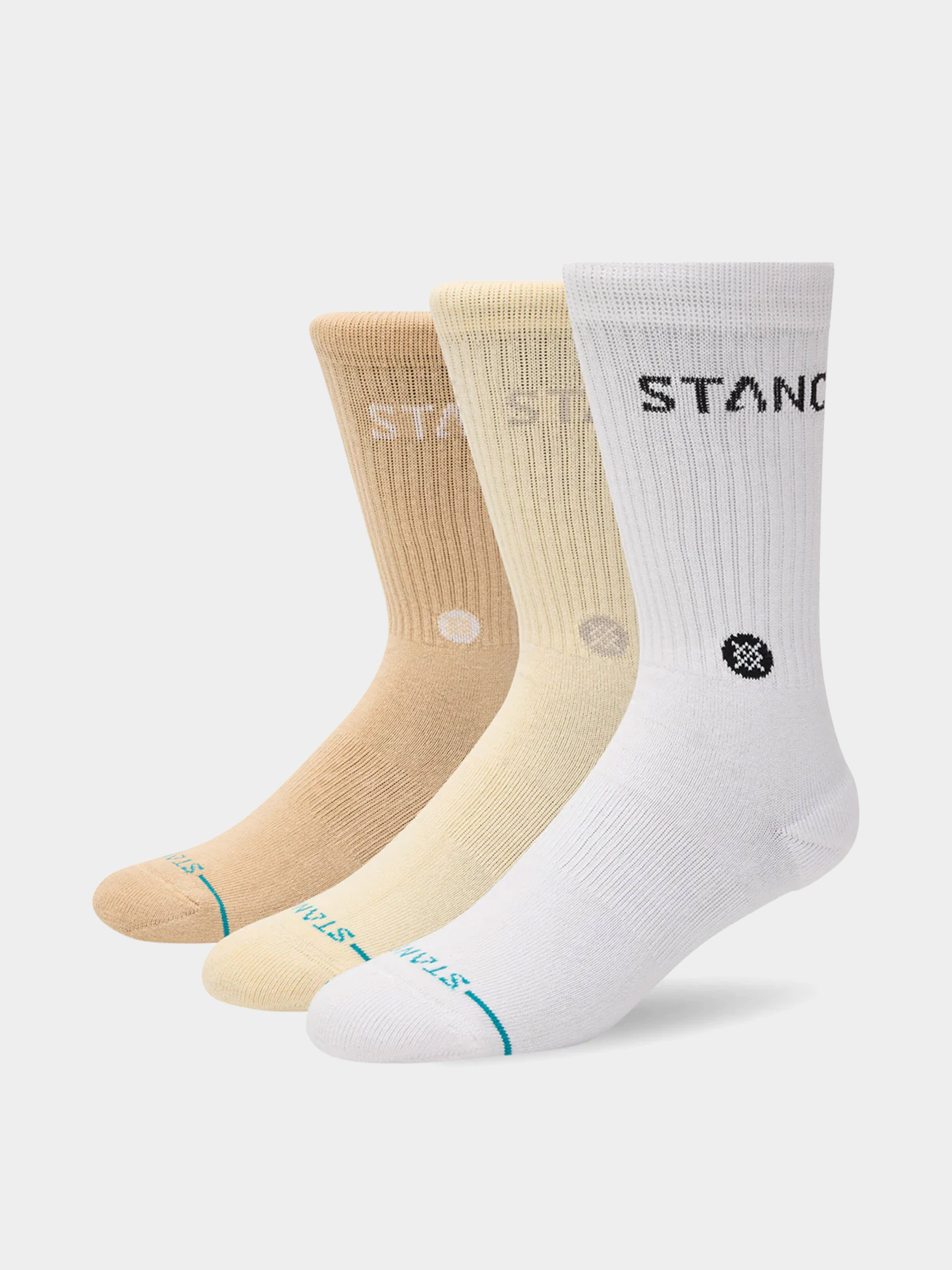  Шкарпетки Stance Origin 3 Pack Crew (cream)