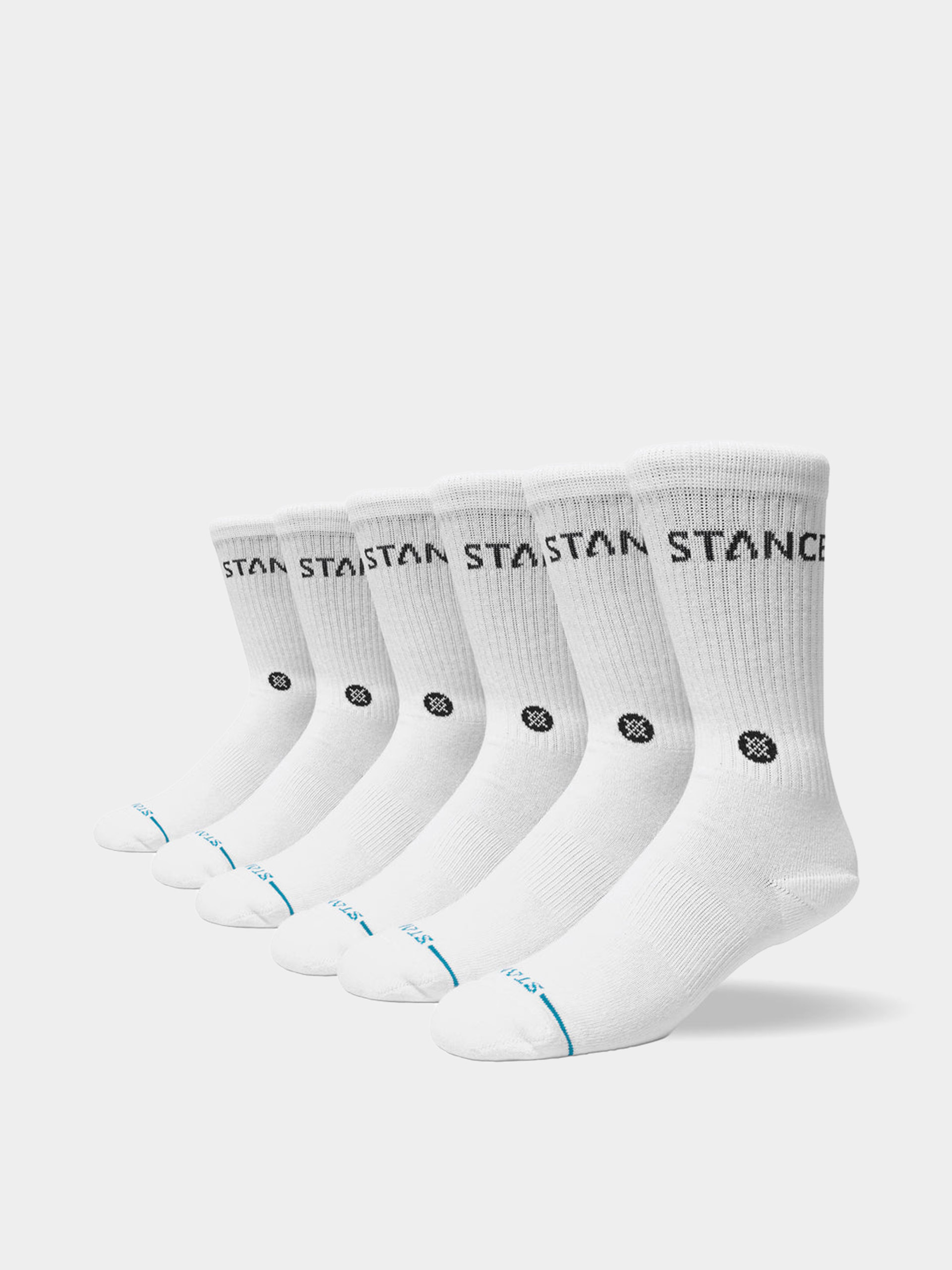  Шкарпетки Stance Origin 6 Pack Crew (white)