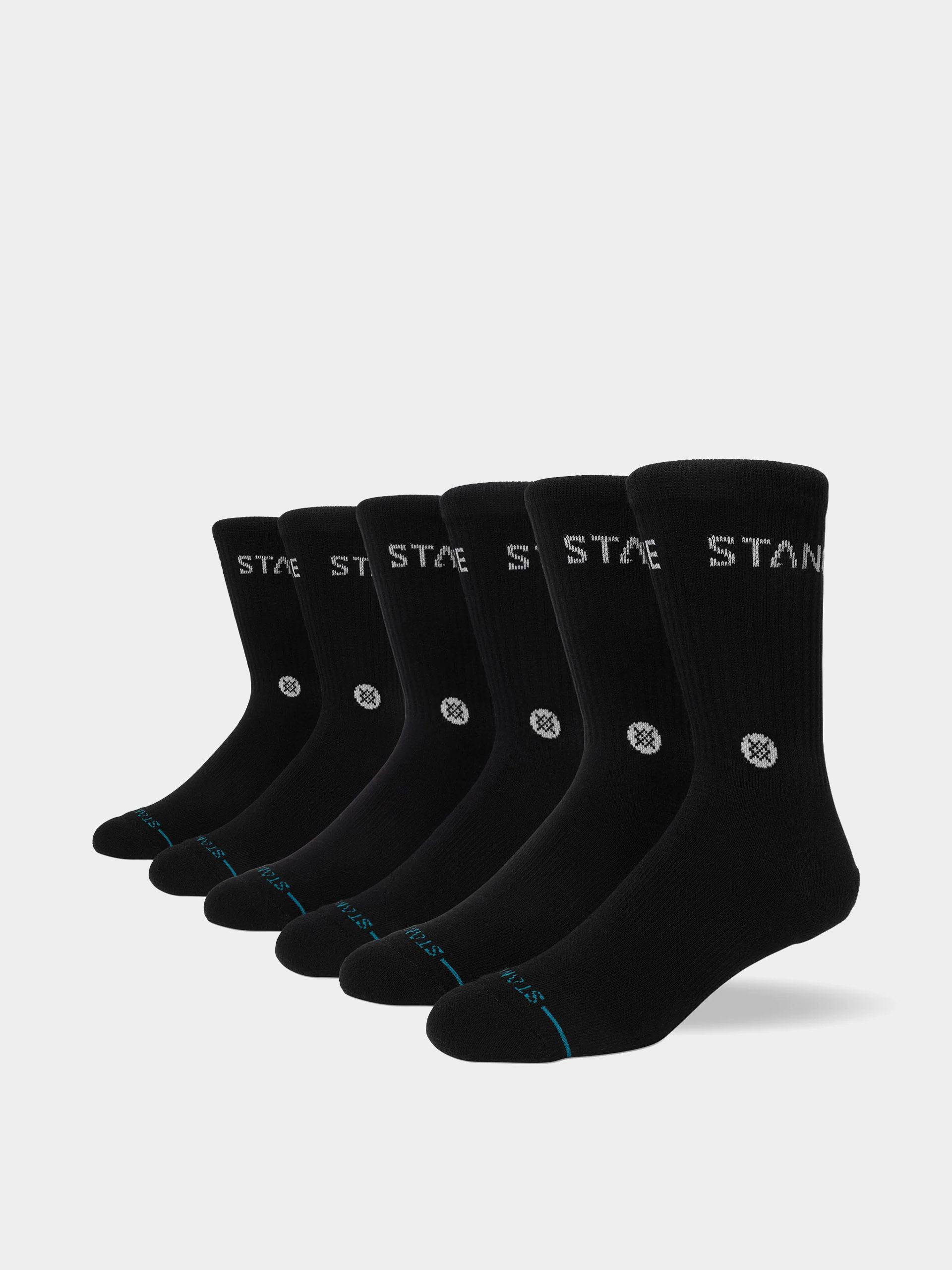  Шкарпетки Stance Origin 6 Pack Crew (black)