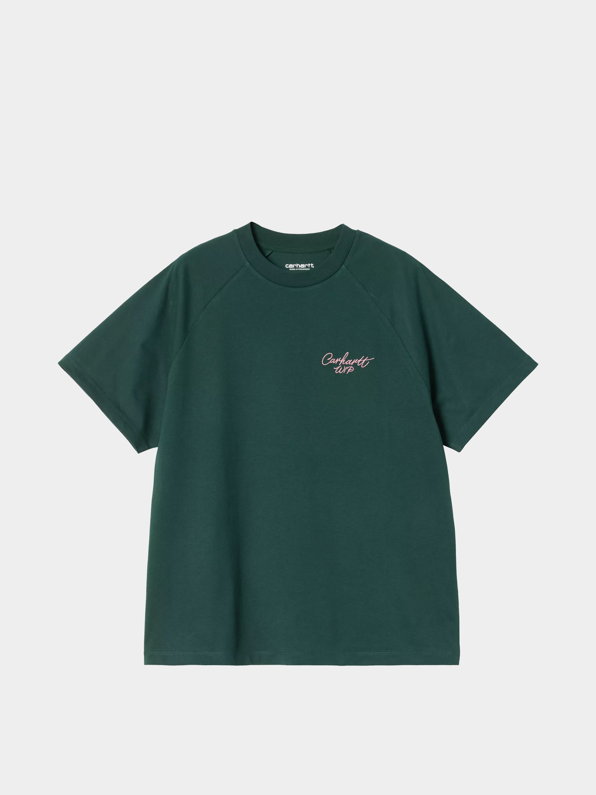 Футболка Carhartt WIP Signature Wmn (dark fir/glassy pink)