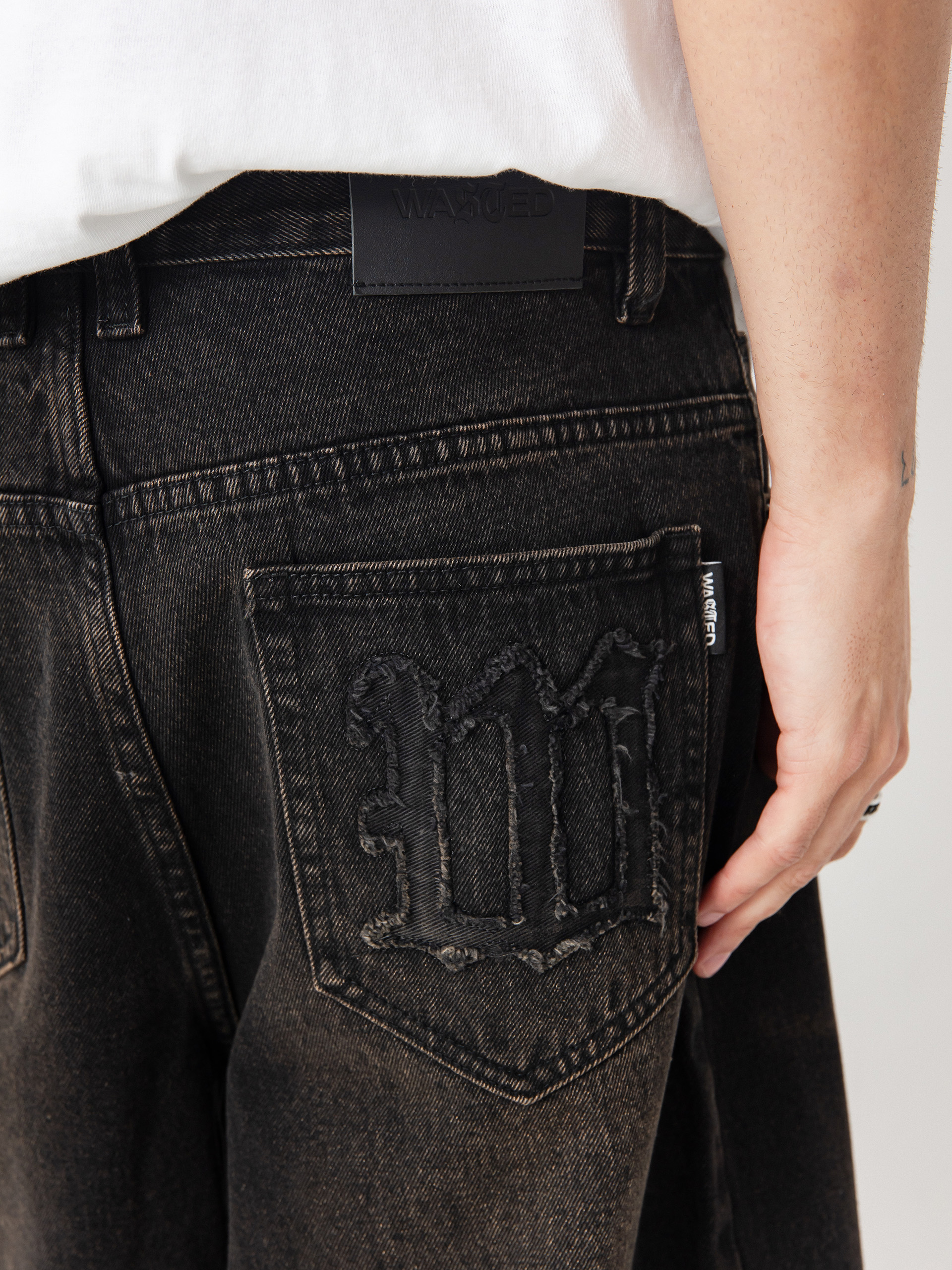 Шорти Wasted Paris Sandblast Casper (faded black)