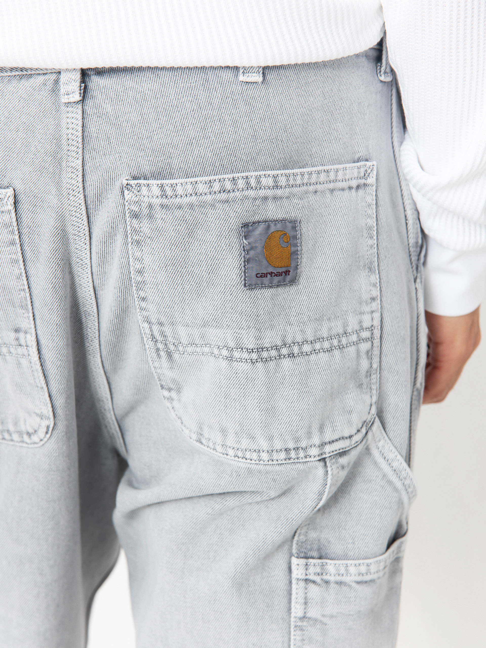 Штани Carhartt WIP Single Knee (black/chalk wash)