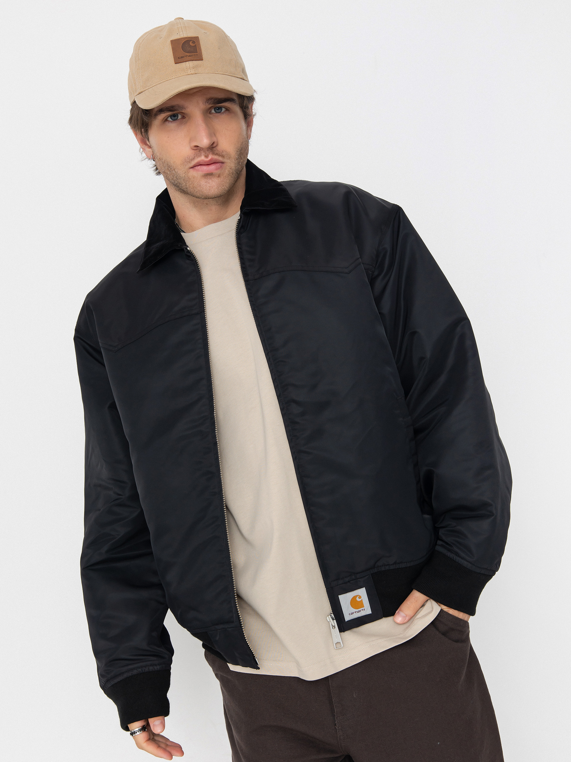 Куртка Carhartt WIP Santa Fe Alumni (black/scarlet)