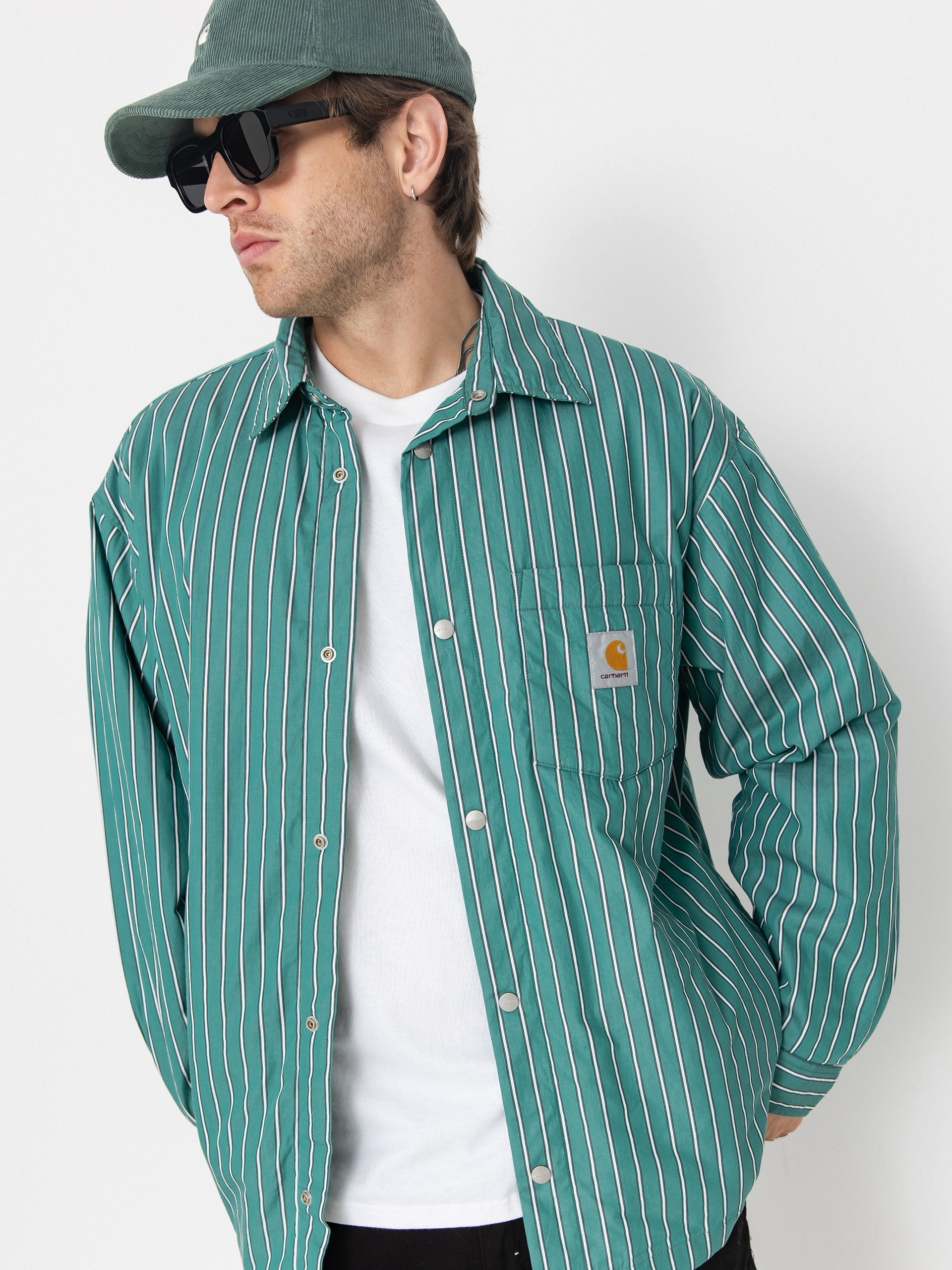 Куртка Carhartt WIP Grimsby (grimsby stripe/saguaro)