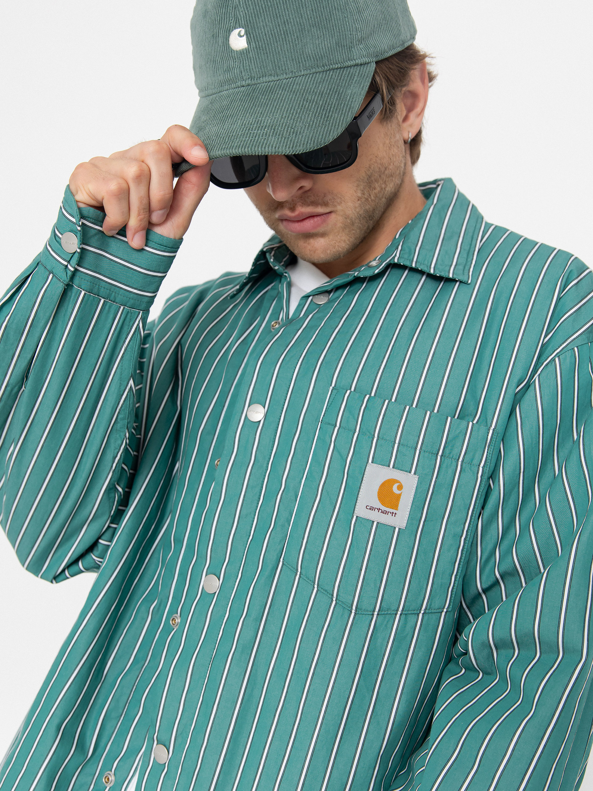 Куртка Carhartt WIP Grimsby (grimsby stripe/saguaro)