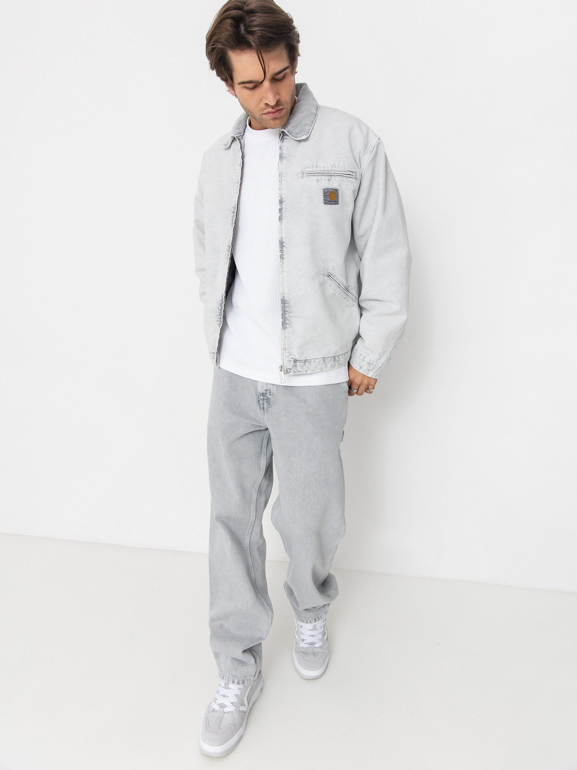 Куртка Carhartt WIP OG Detroit - сірий (black/black/chalk wash)