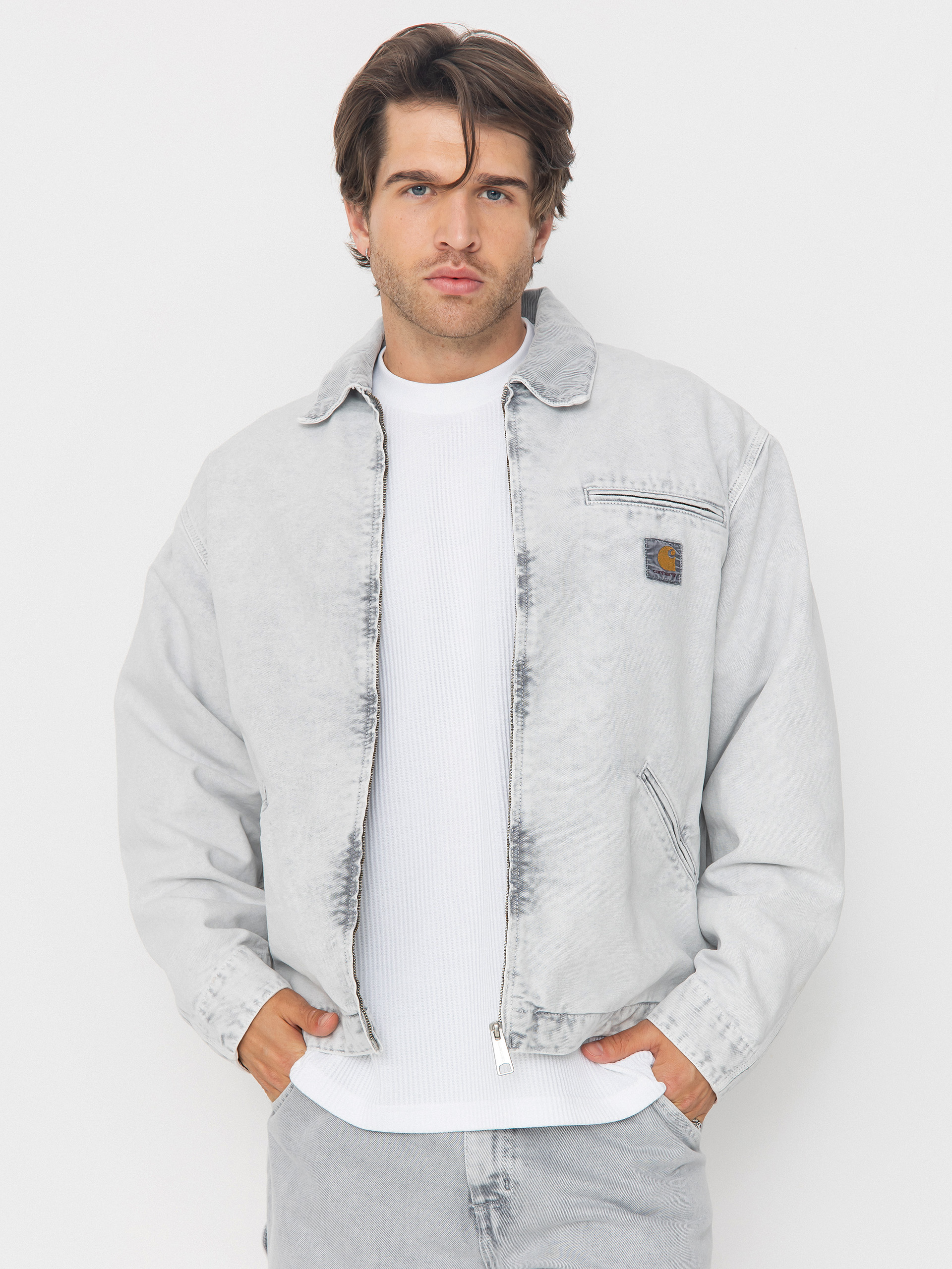 Куртка Carhartt WIP OG Detroit - сірий (black/black/chalk wash)