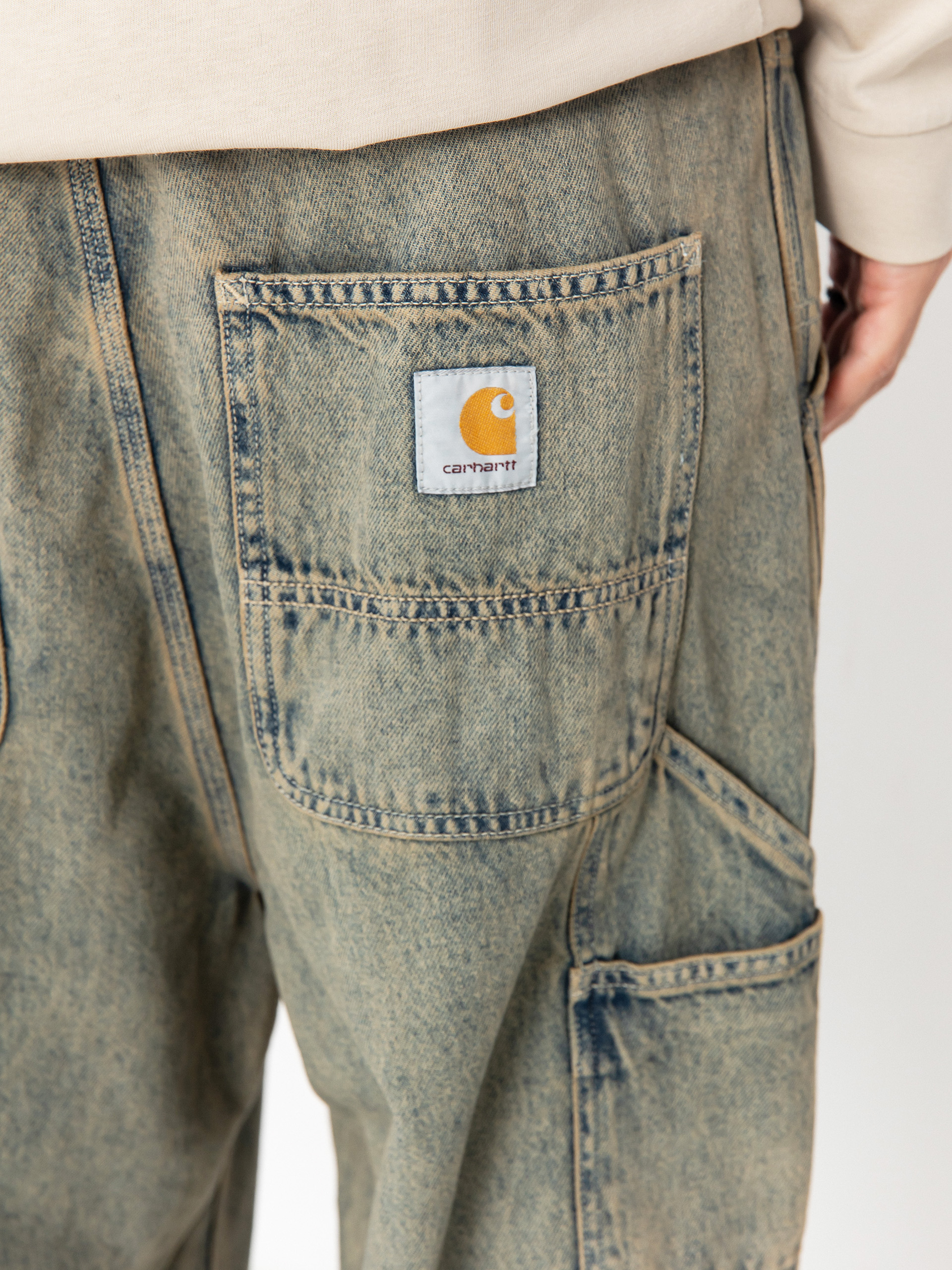 Штани Carhartt WIP OG Single Knee (blue/leather/garment dyed)