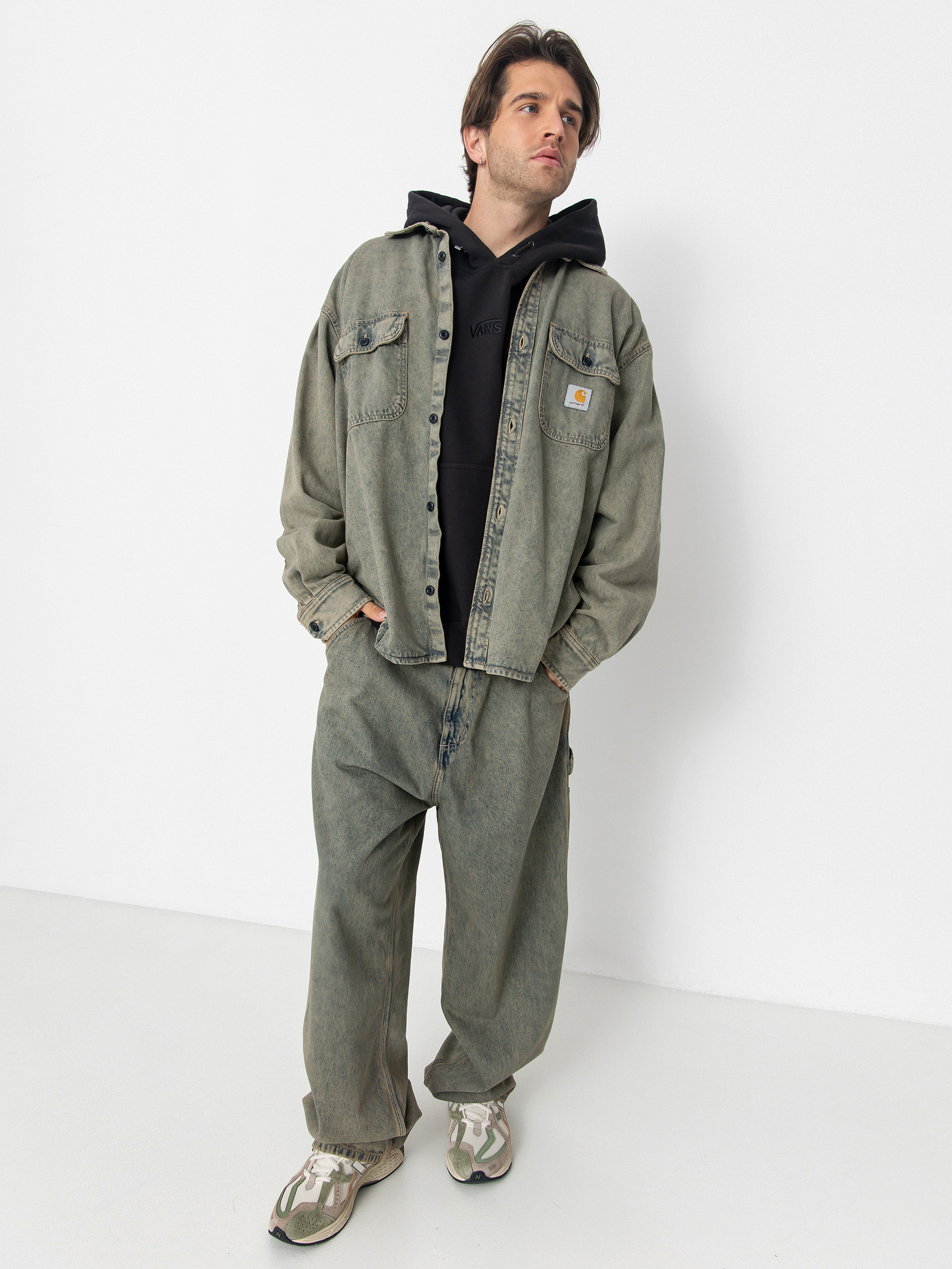 Куртка Carhartt WIP Tigan (blue/leather/garment dyed)