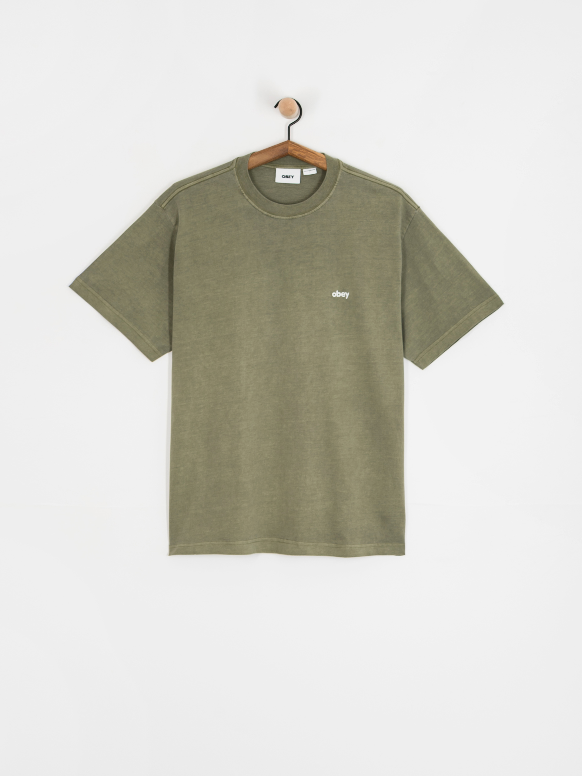 Футболка OBEY Lowercase Pigment (pigment deep lichen green)
