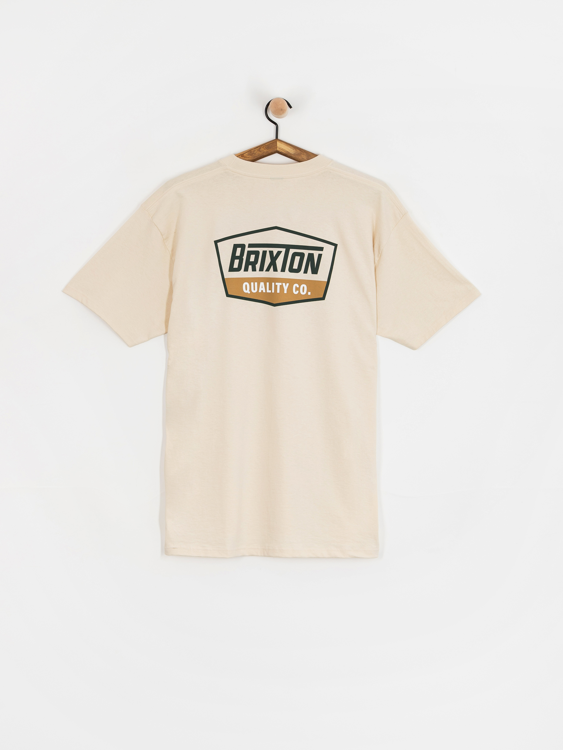 Футболка Brixton Regal Std (cream/dark green/metal bronze)