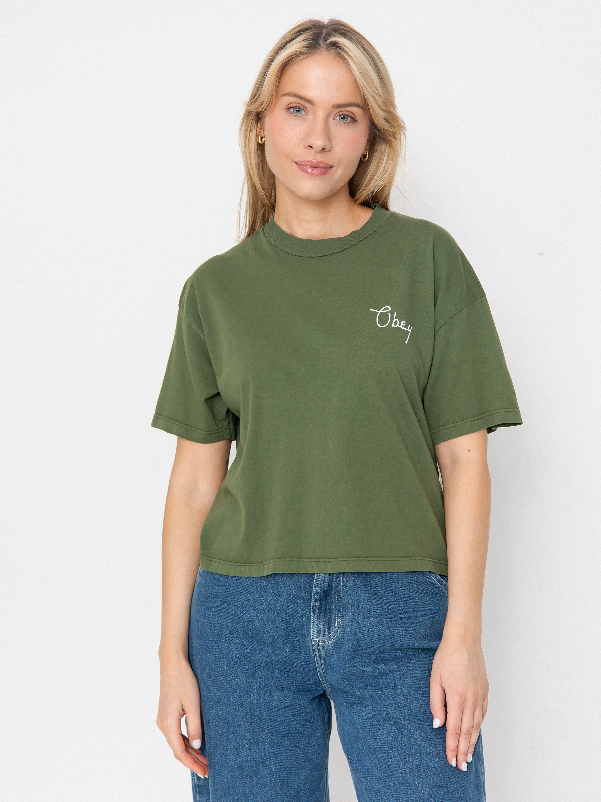 Футболка OBEY Obey Scripty Cities Wmn (bronze green)