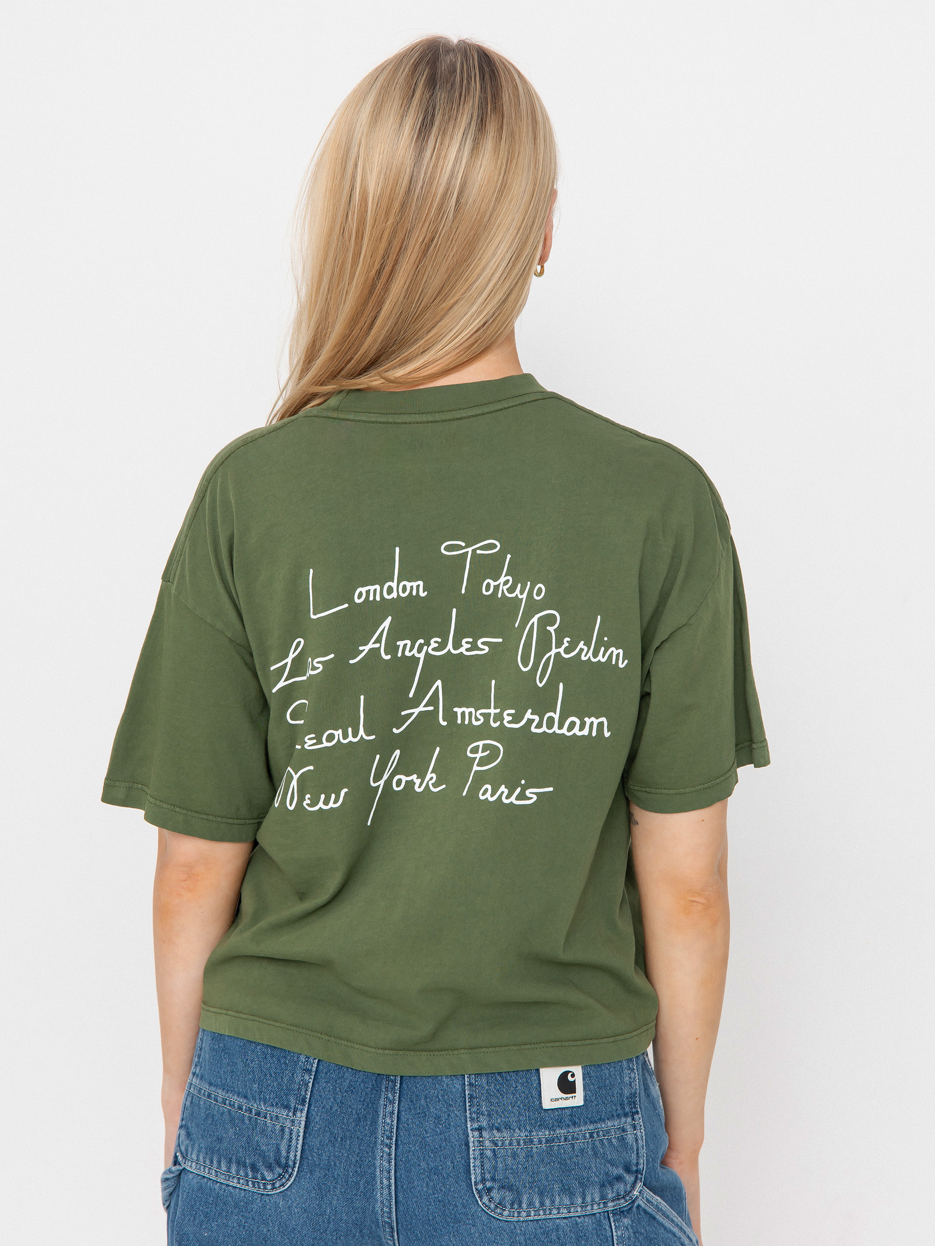 Футболка OBEY Obey Scripty Cities Wmn (bronze green)