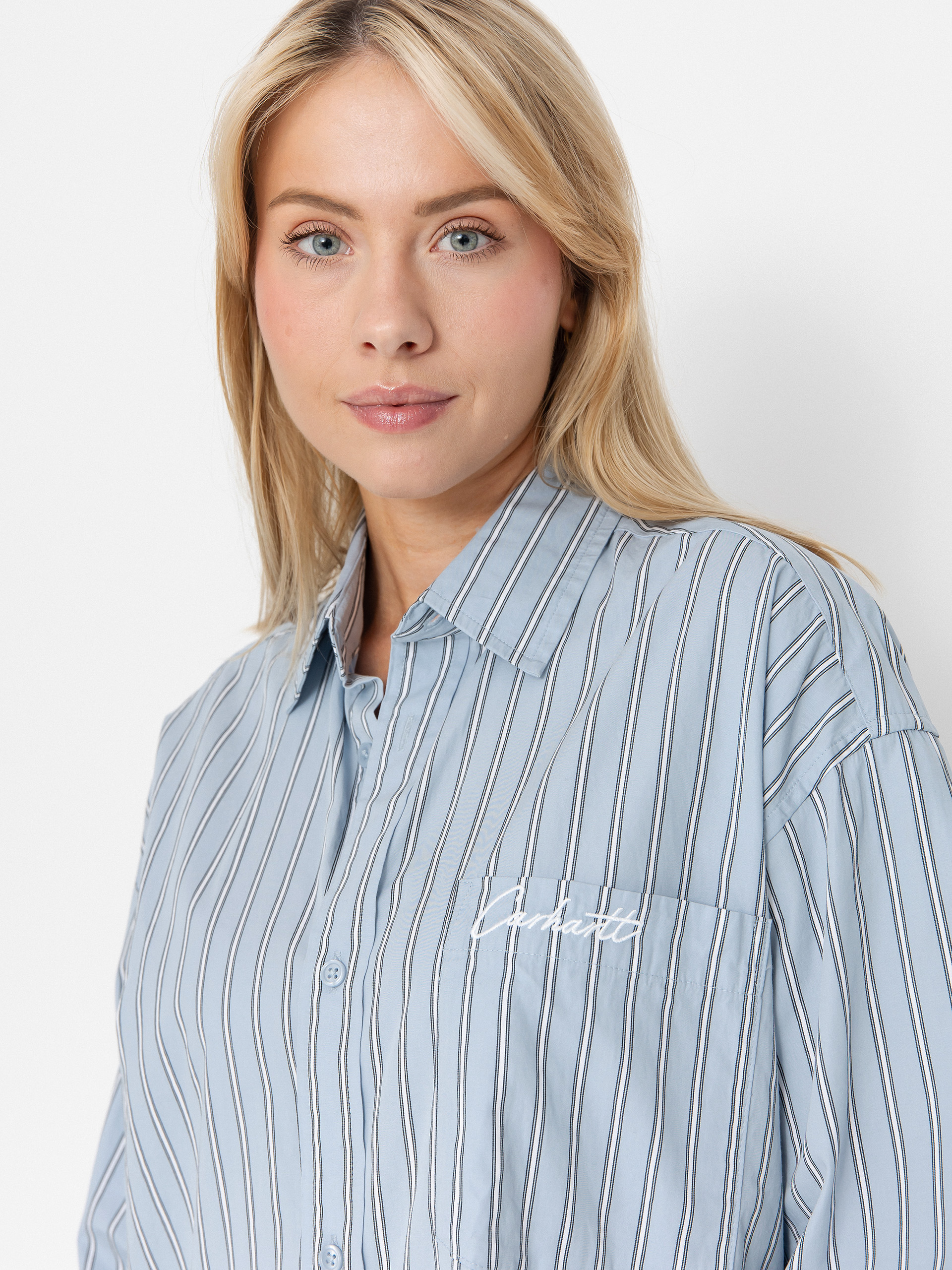 Сорочка Carhartt WIP Grimsby Wmn (grimsby stripe/blue fog)