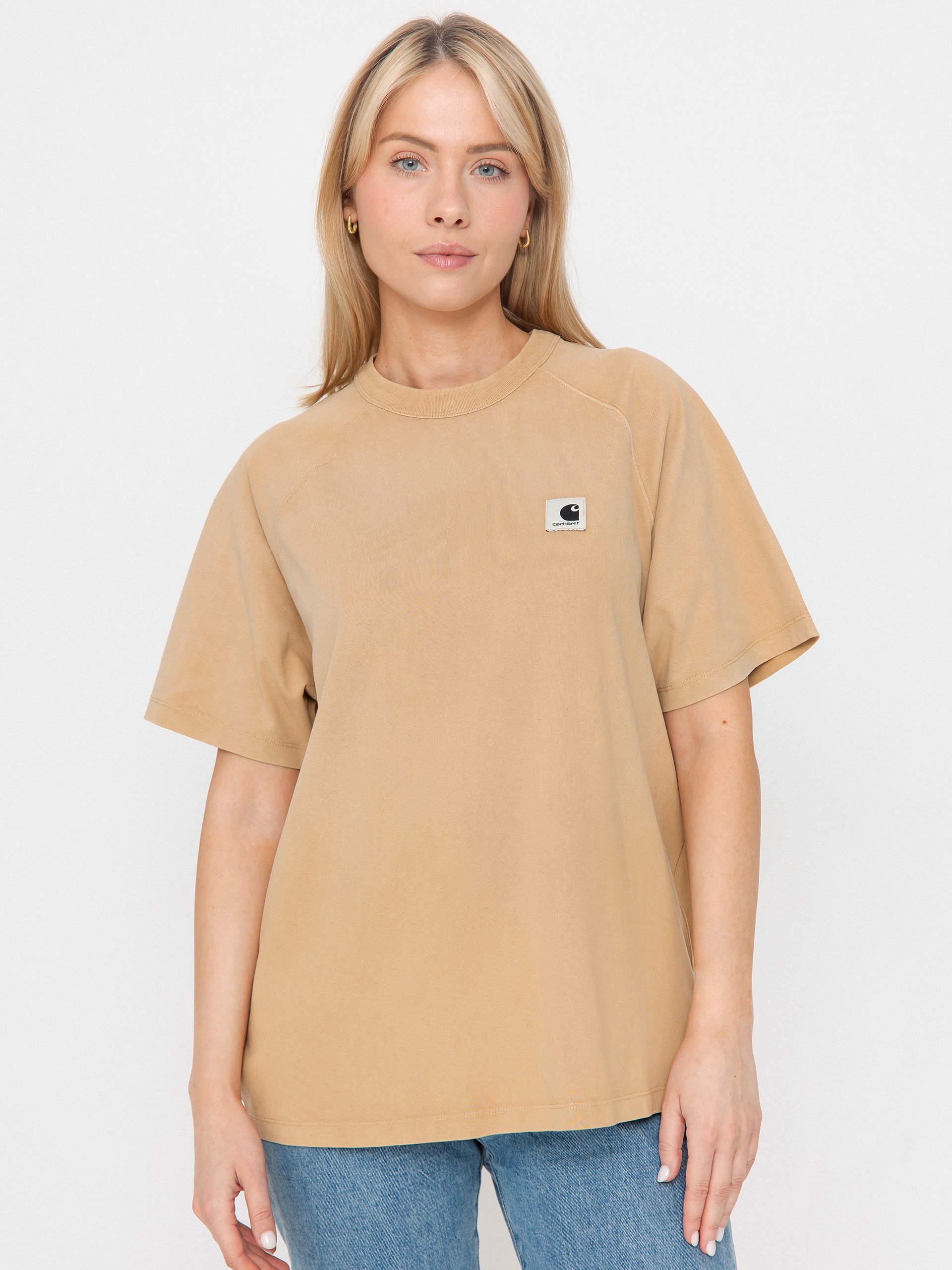Футболка Carhartt WIP Hudson Wmn (dusty h brown/chalk wash)